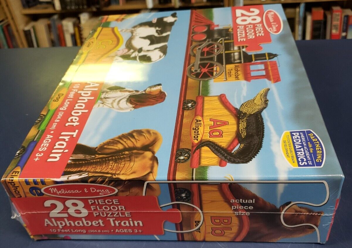 Melissa and Doug Alphabet Train Floor Puzzle Over 10 Feet Long 28 Pieces Ages 3+