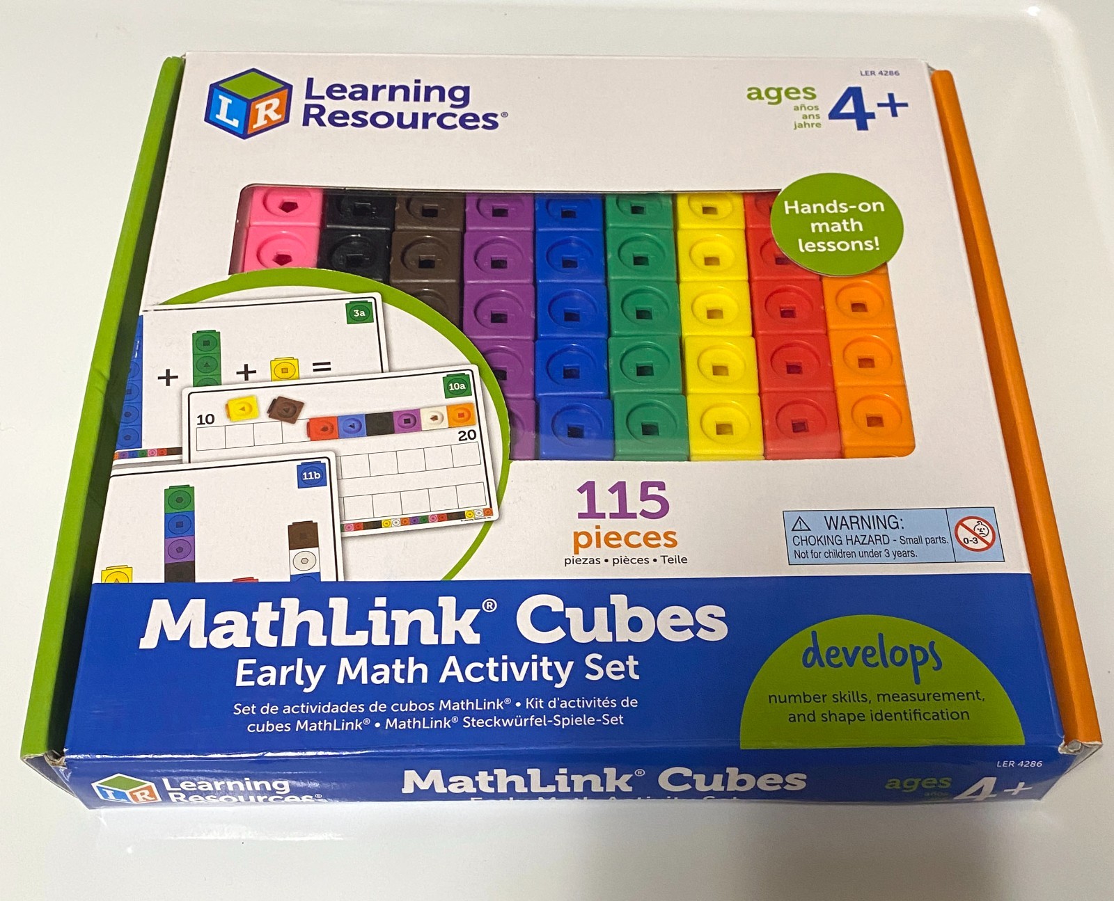 Learning Resources MathLink Cubes Early Math Activity Set – Age 4+ 115 Pieces