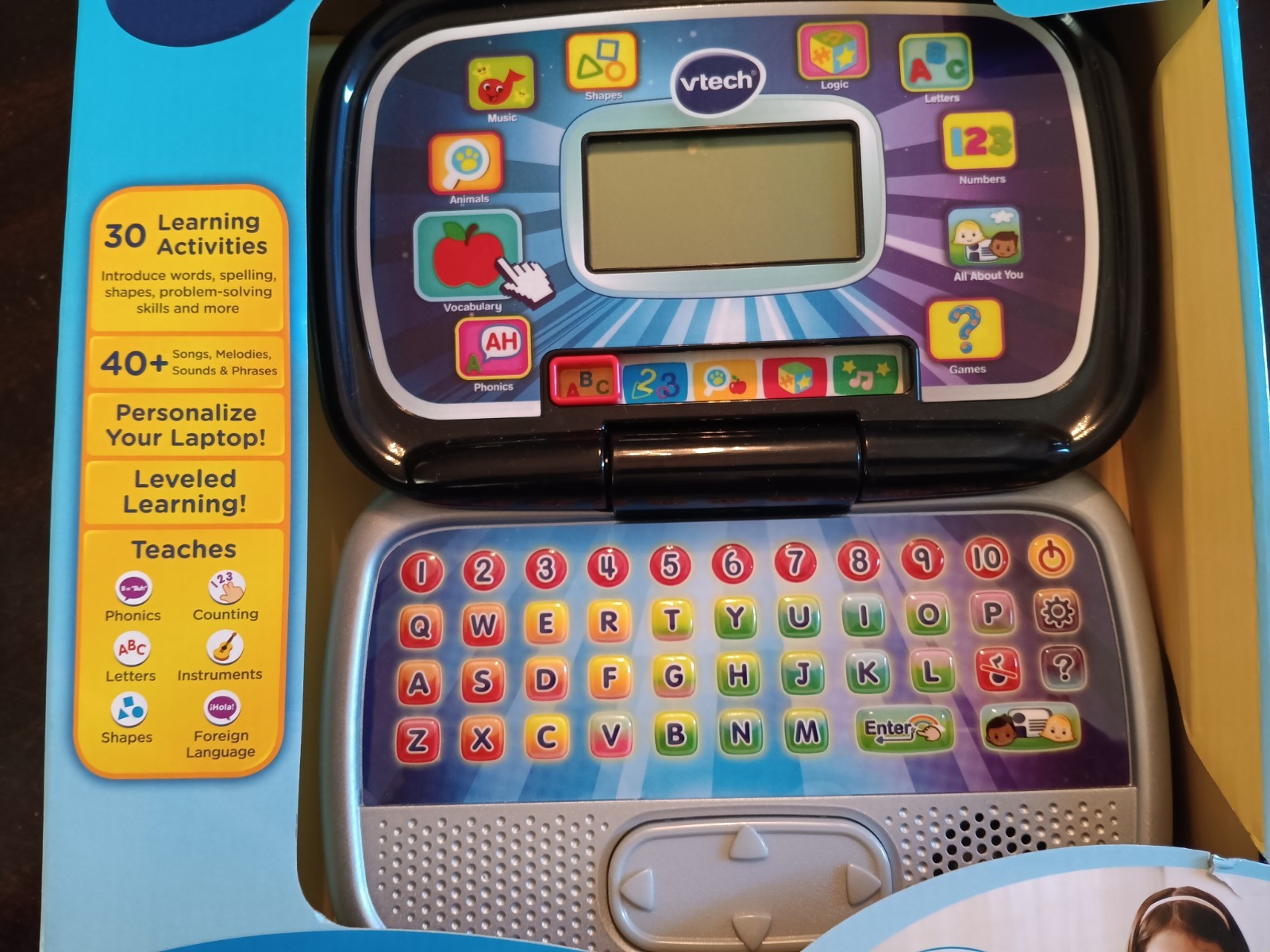 VTech Play Smart Preschool Laptop, Words Spelling Shapes Songs Melodies