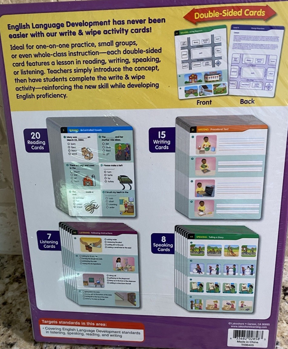 Lakeshore Learning-English Language Development Activity Cards-Level 4-SEALED