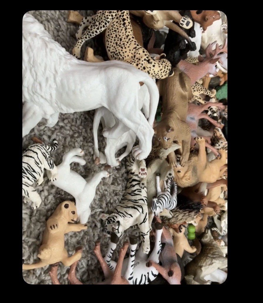 Mixed Lot Plastic Animal Figures & Figurines – Safari Zoo Farm (Zebra Tiger)