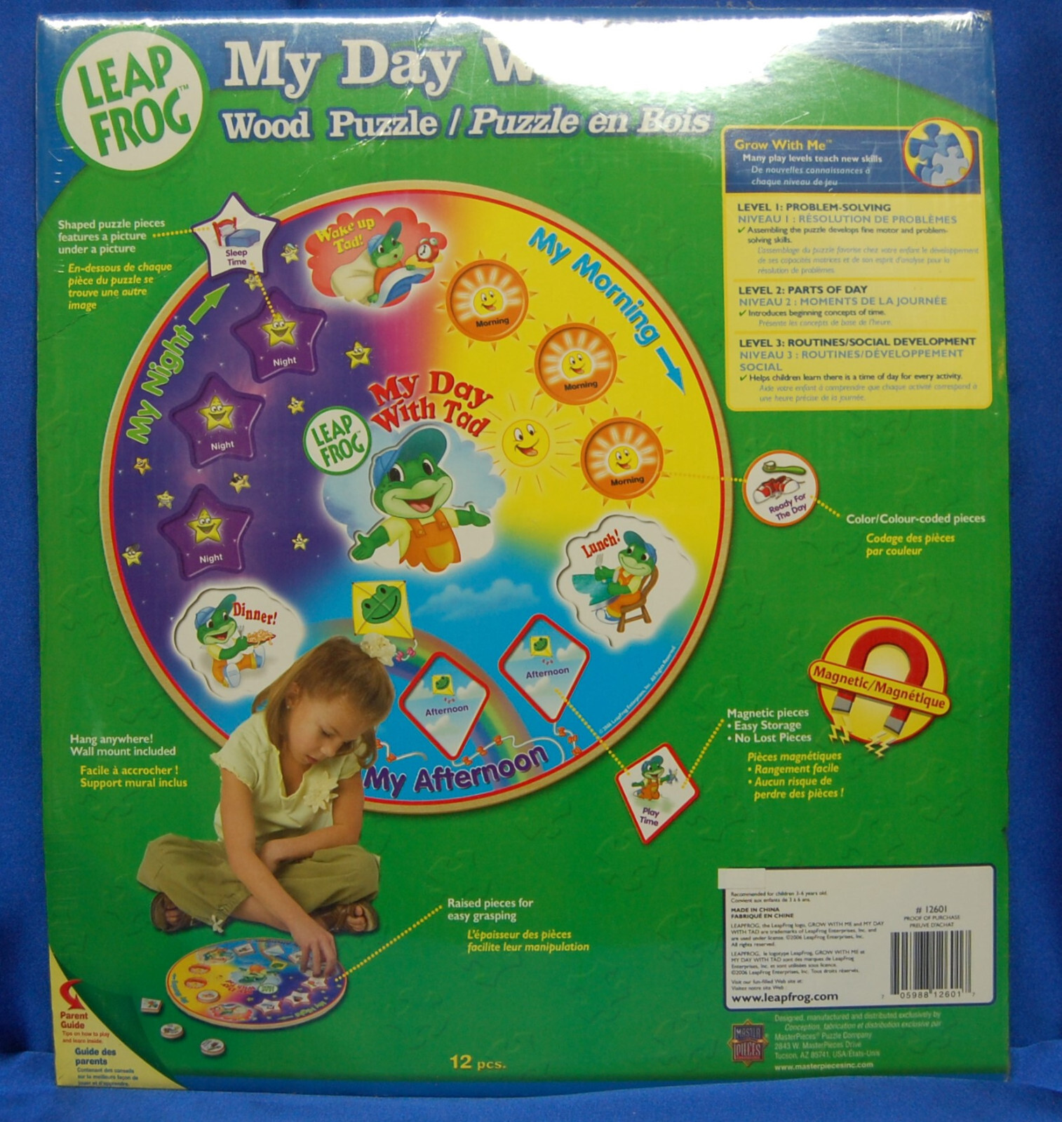 LEAPFROG MY DAY WITH TAD WOOD PUZZLE – Ready For School Skills- New/Sealed