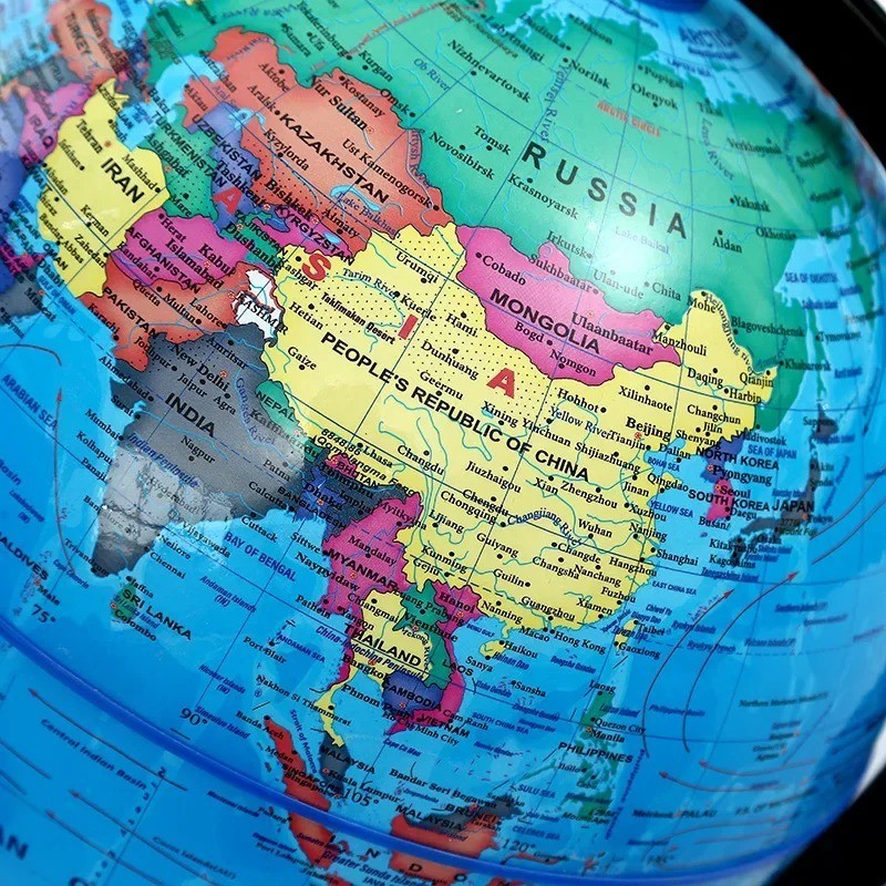 WORLD GLOBE EARTH Map Rotating Geography Ocean Classroom Learning Desktop 6