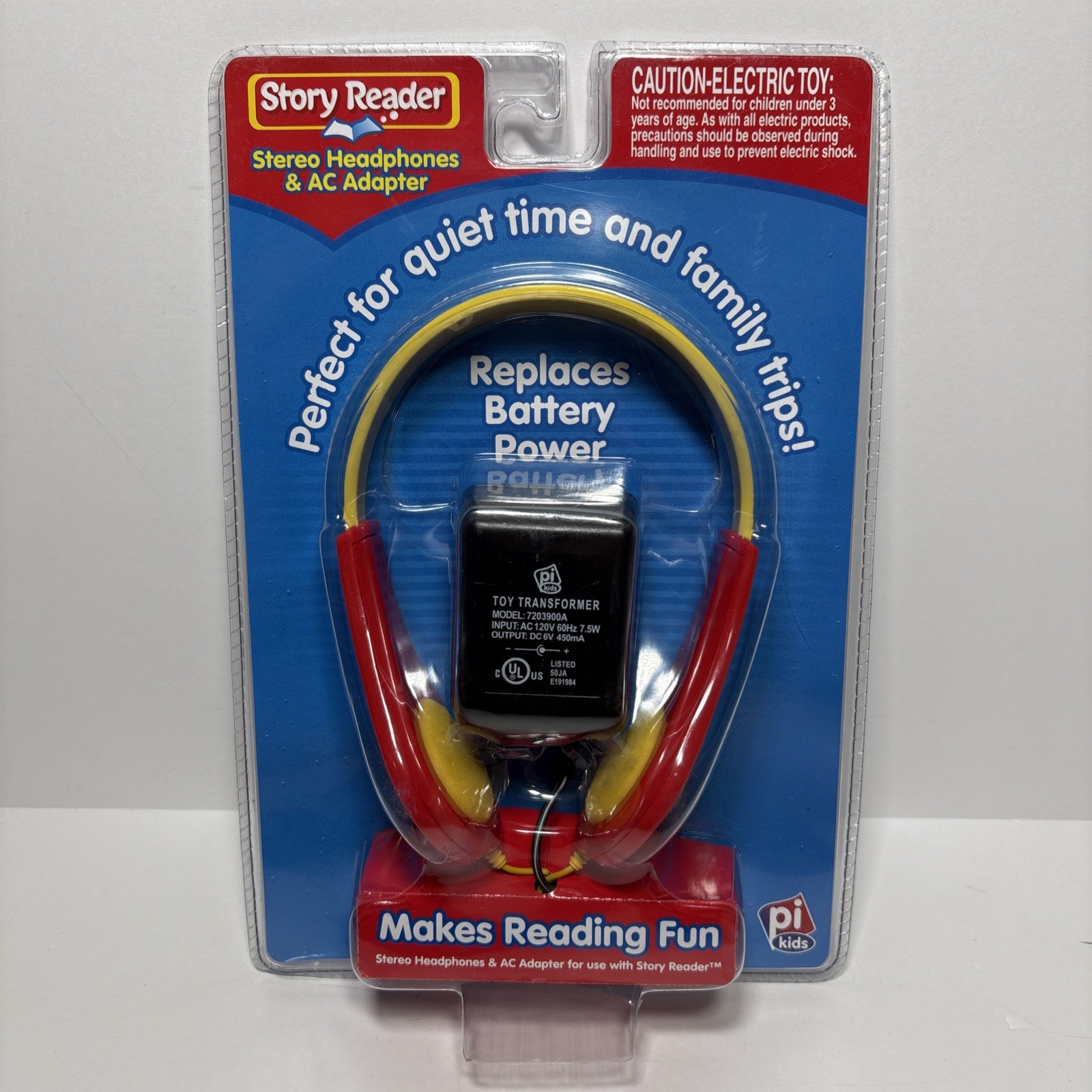 Story Reader Stereo Headphones & AC Adapter (PI Kids – 2004) BRAND NEW! VINTAGE!