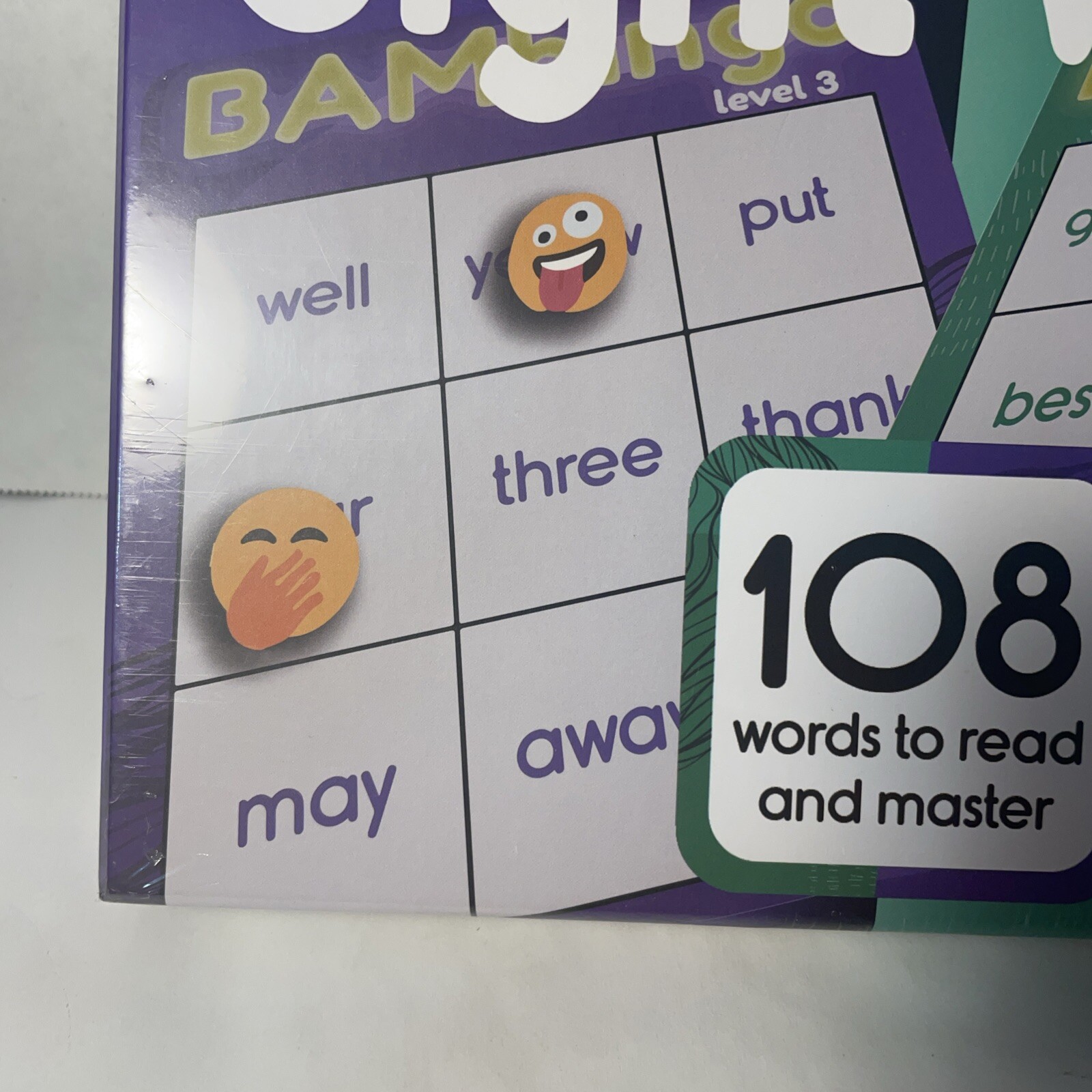 BAM Bingo Sight Words Game, Ages 5+, 2+ Players 108 Vocabulary Words Sealed