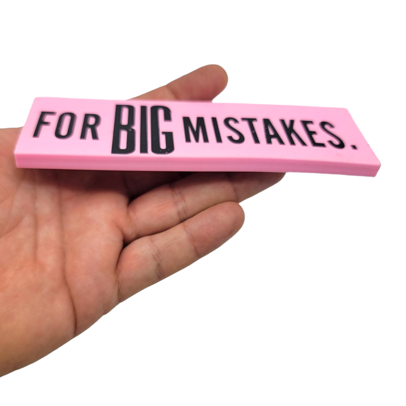 For Big Mistakes. Giant Pink Erasers (5.5″) Large Pencil Rubber Eraser Back