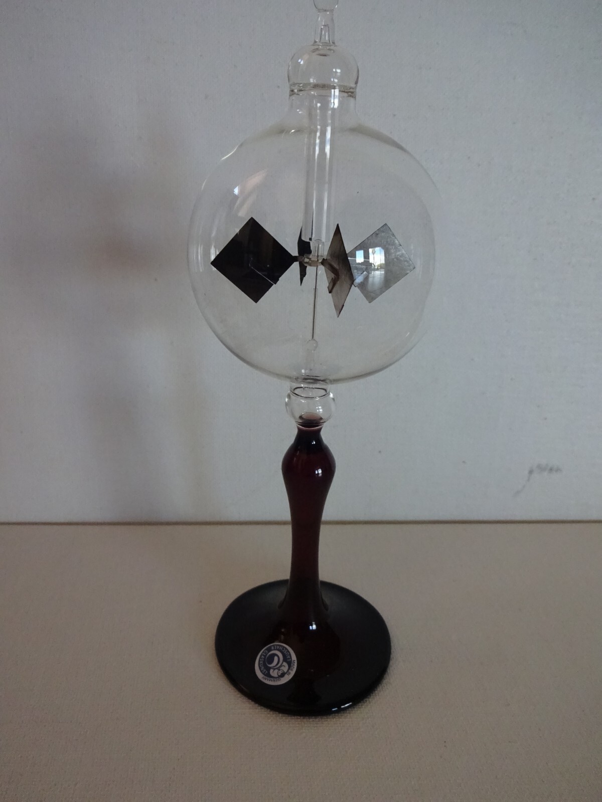 SOLAR RADIOMETER, CROOKES, LIGHTMILL – Clear Globe, dark Purple stem – SMALL