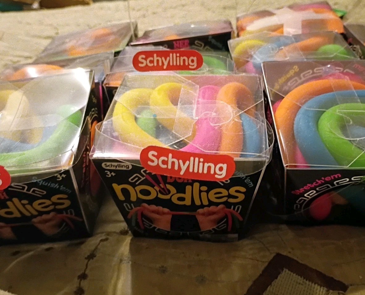 Lot Of 9 – NeeDoh Noodlies Sensory Fidget Toy, Nee Doh Stretchy Noodles