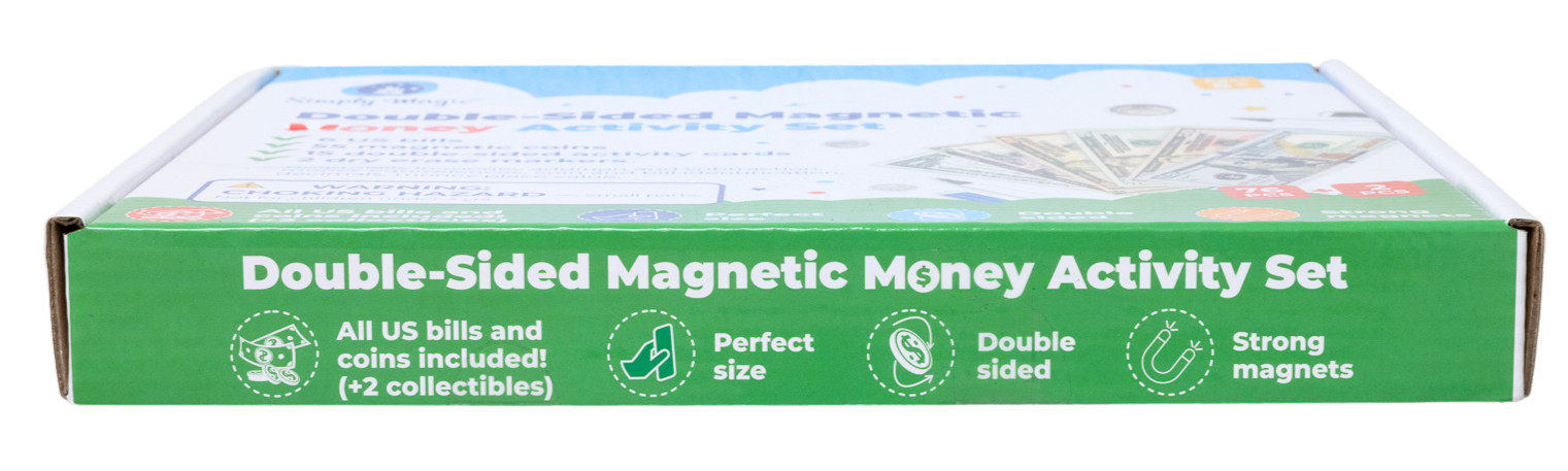 Double-Sided Magnetic Money Activity Set For Teaching Kids About Spending Money
