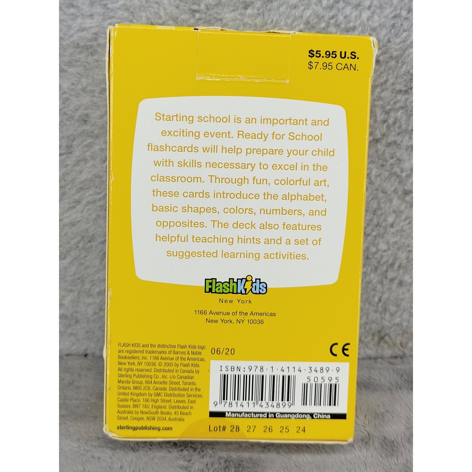 Flash Kids Ready for School Pre-K Flash Cards 86 Count Alphabet Shapes Colors
