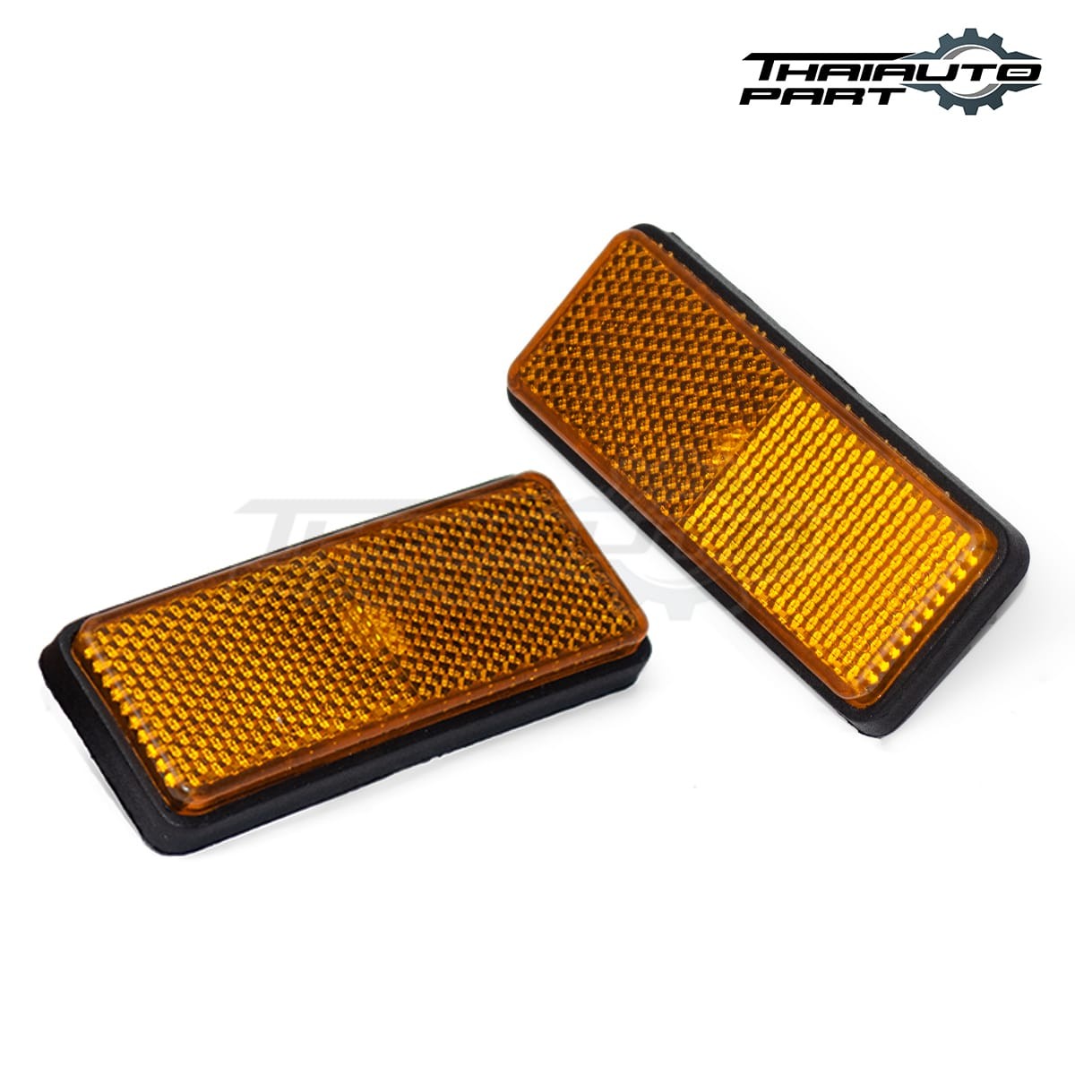 FIT Front Fork Leg Reflector Reflective Bolt On Amber Side Marker Rectangle 2x