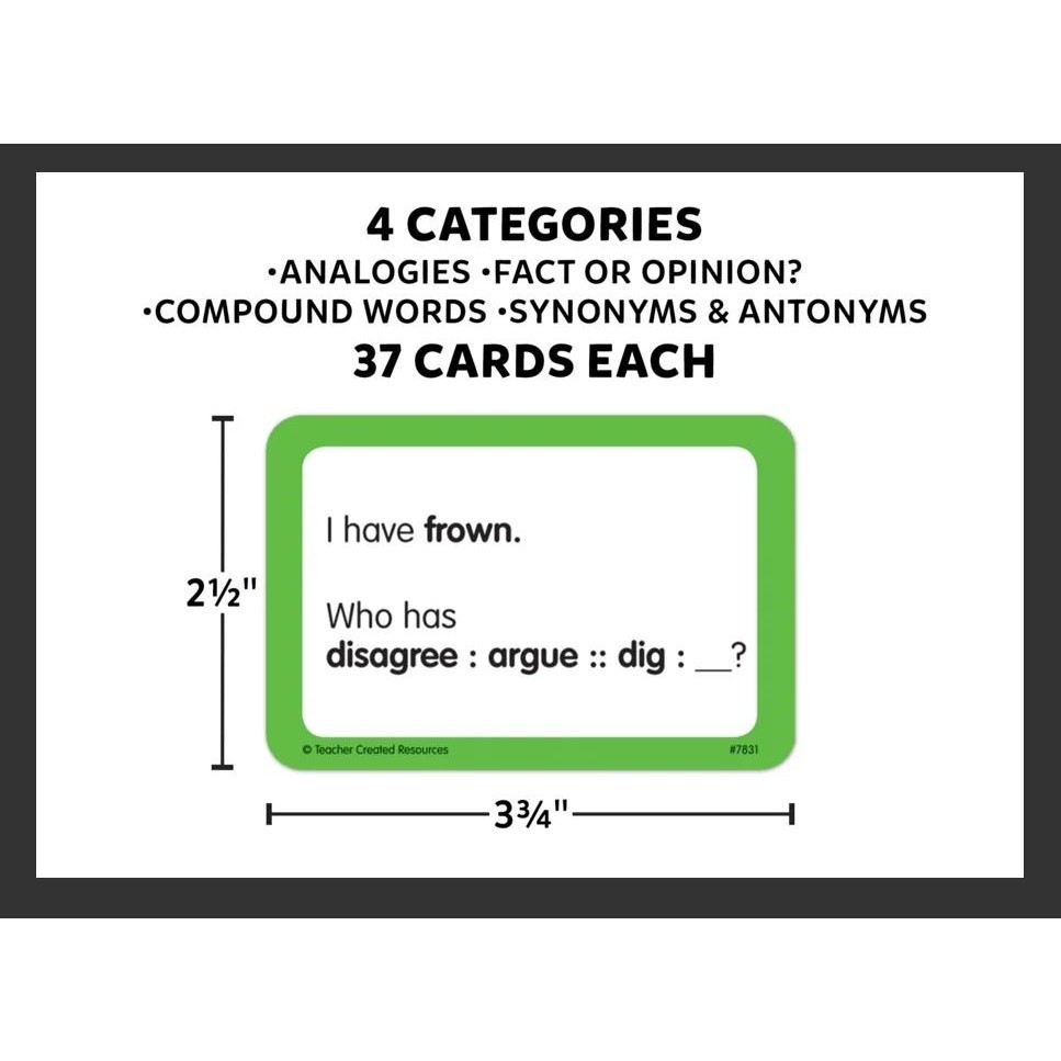 NEW Language Arts Grades 4-5 I Have…Who Has? Interactive Game Cards Skill Fun!