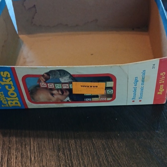 Playskool 1986 Vintage 31 Real Wood Letter Blocks Non-Toxic, And 15 Unknown