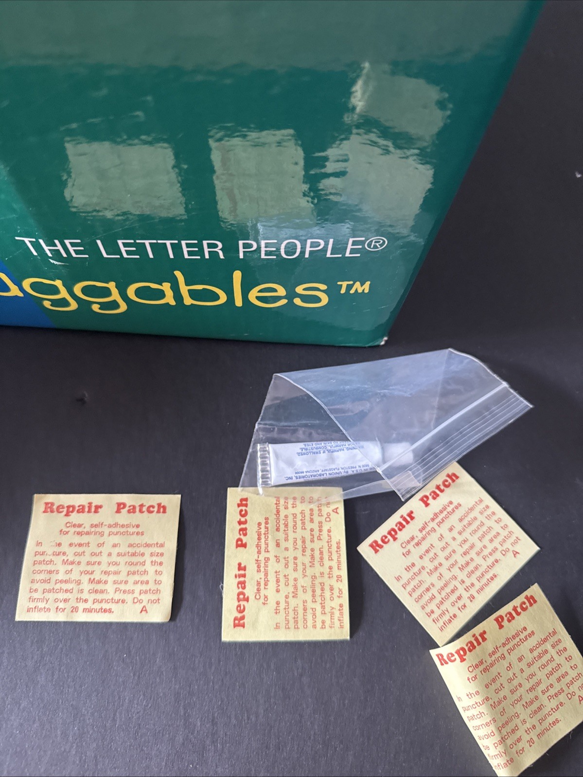 VTG The Letter People Inflatable Huggables Abrams W Box 99% Complete Missing C