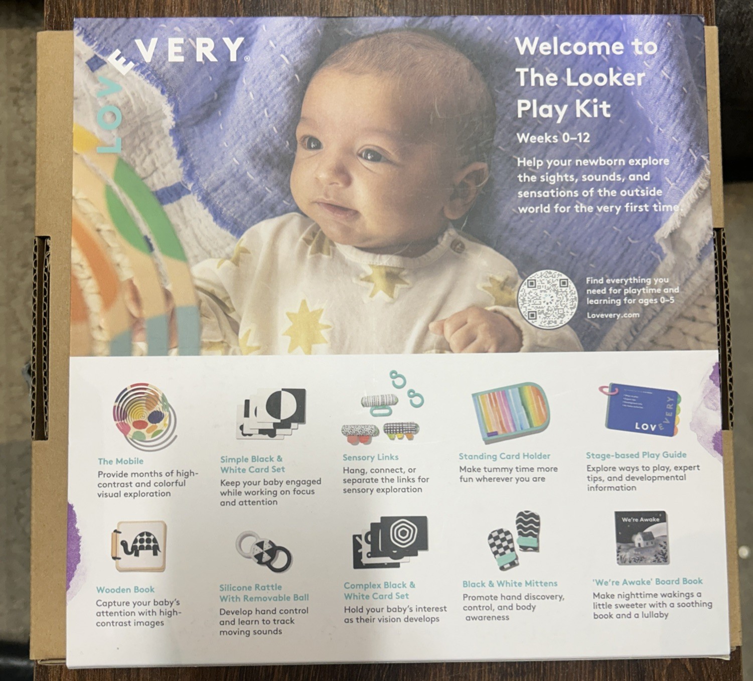 Lovevery The Looker Play Kit Baby Play Kit: Mobile, Rattle, Sensory Toys, Etc.