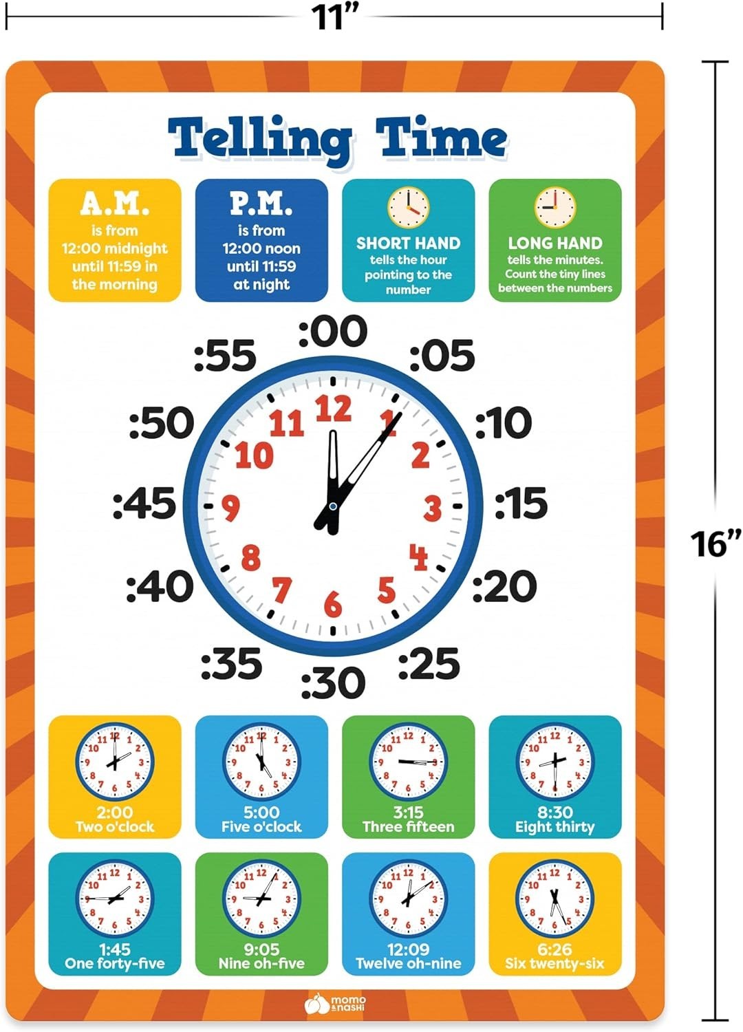 Durable 13pc Math Learning Posters – Waterproof Educational Tools for Ages 3-10