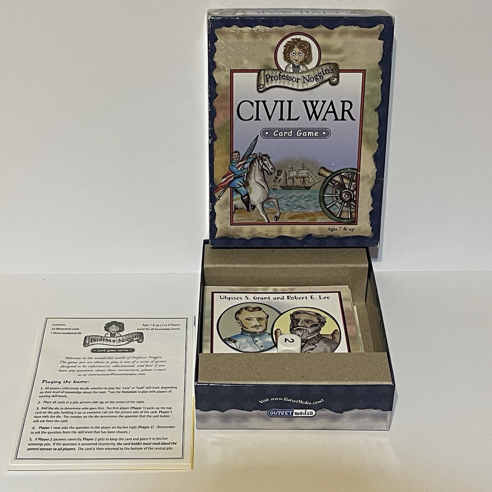 Professor Noggins Civil War Card Game Educational Trivia Complete