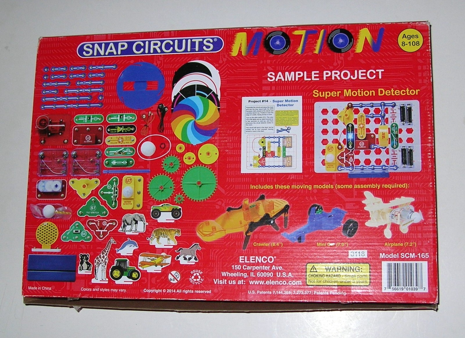 Elenco Snap Circuits Motion Electronics Discovery SCM-165 Near Complete Airplane