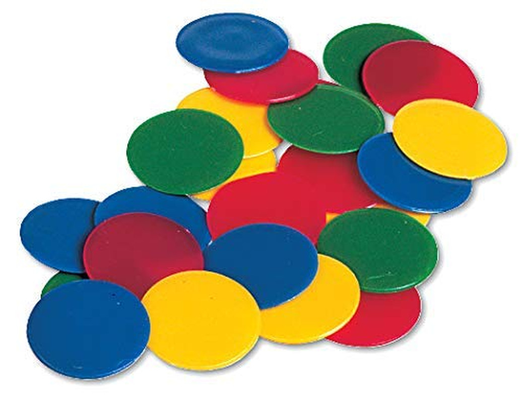 Plastic Solid Bingo Chips, Chips for Games, Counting Manipulatvies, Game Chips,