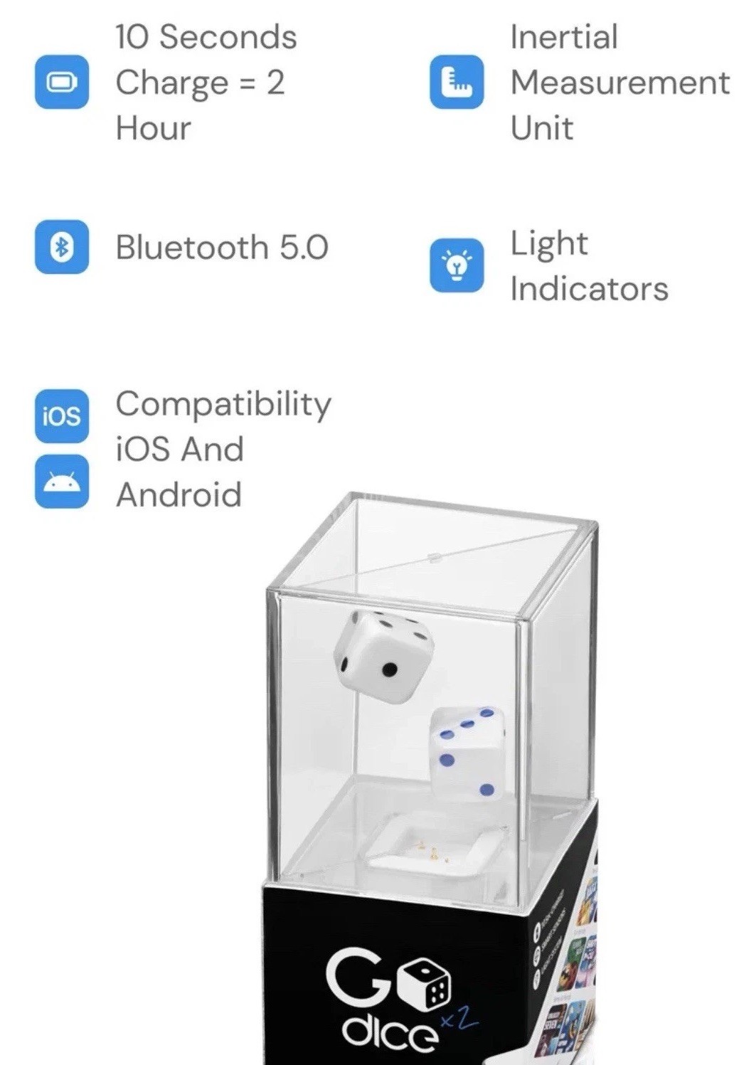 New Go Dice 2 Particula Bluetooth Dice Strategic App Interactive Math Learn Game