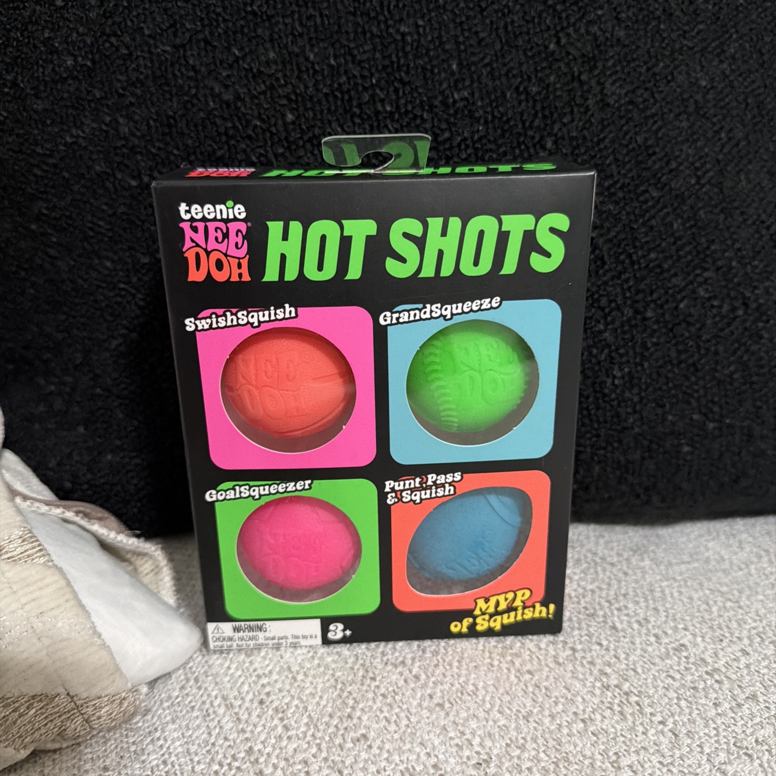 NeeDoh Teenie Hot Shots 4 Pack Squishy Stress Balls Toy New