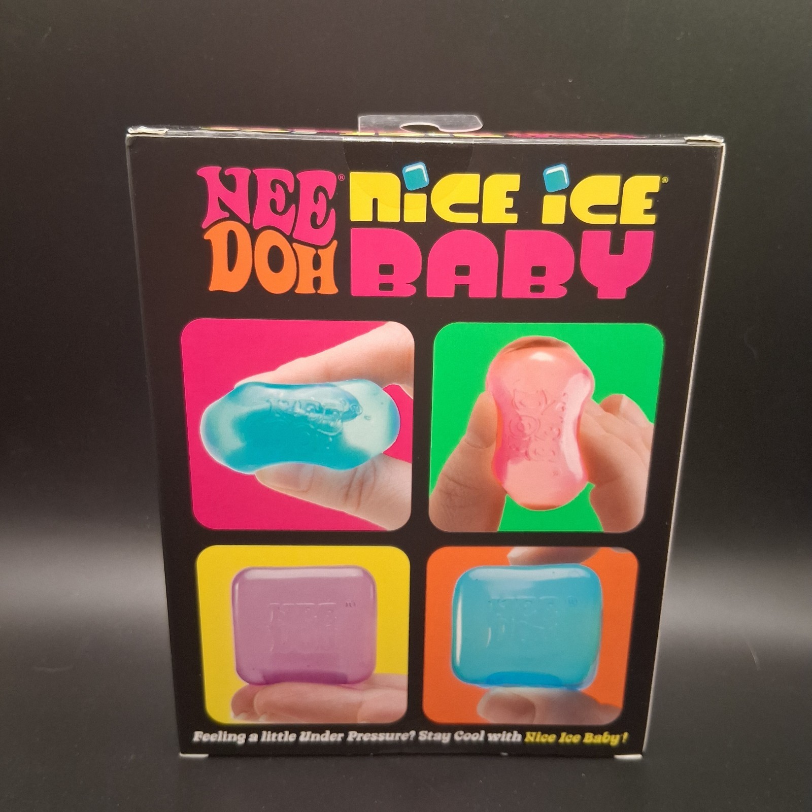 NeeDoh Nice Ice Baby 4 pack Set Four Nee Doh Mini Nice Cube Pink Blue Purple NEW