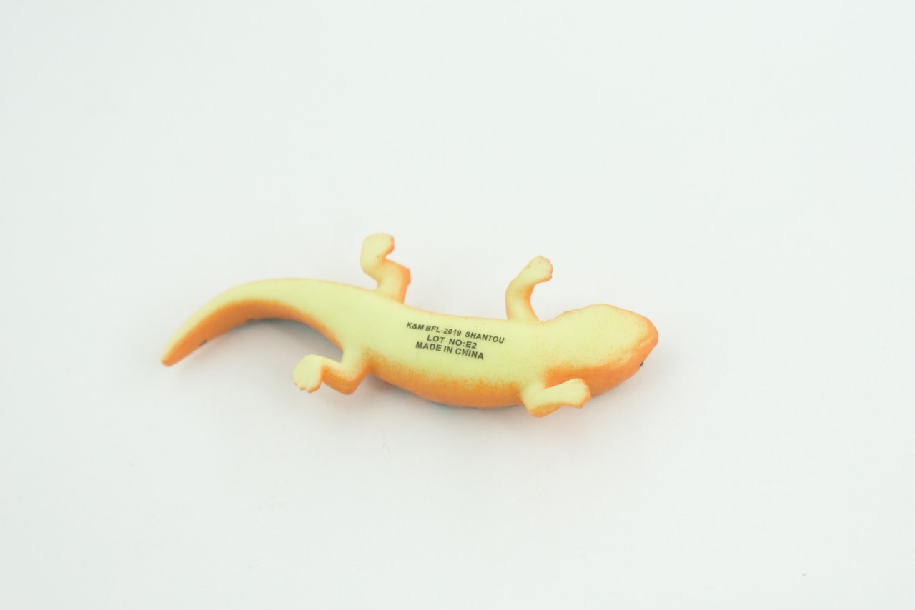 Eastern Orange Newt, Toy Lizard, Hand Painted Rubber, Realistic 2.5″ WR38 B197