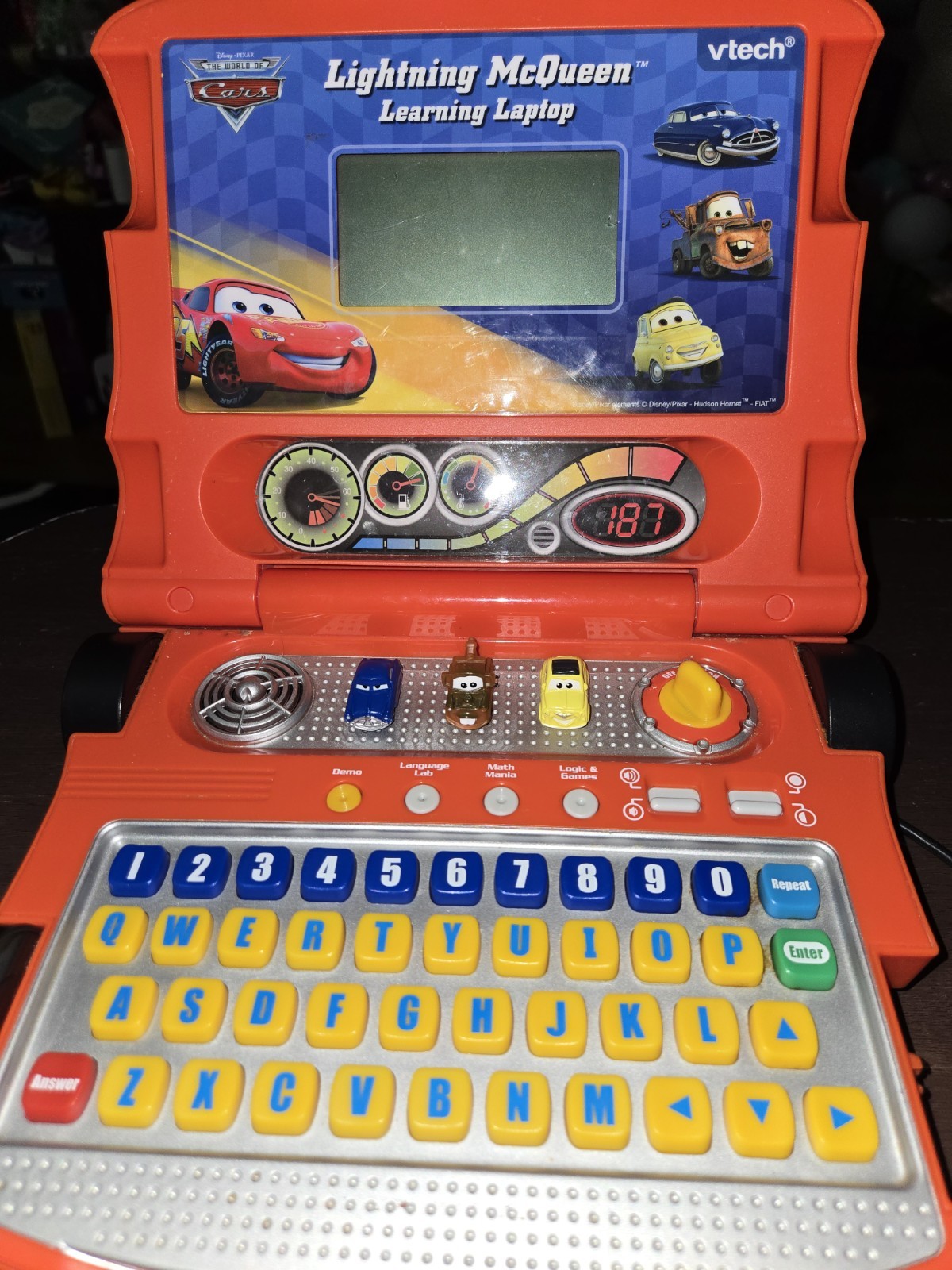 VTech Disney Pixar Cars 2 Lightning McQueen Learning Laptop Tested Works