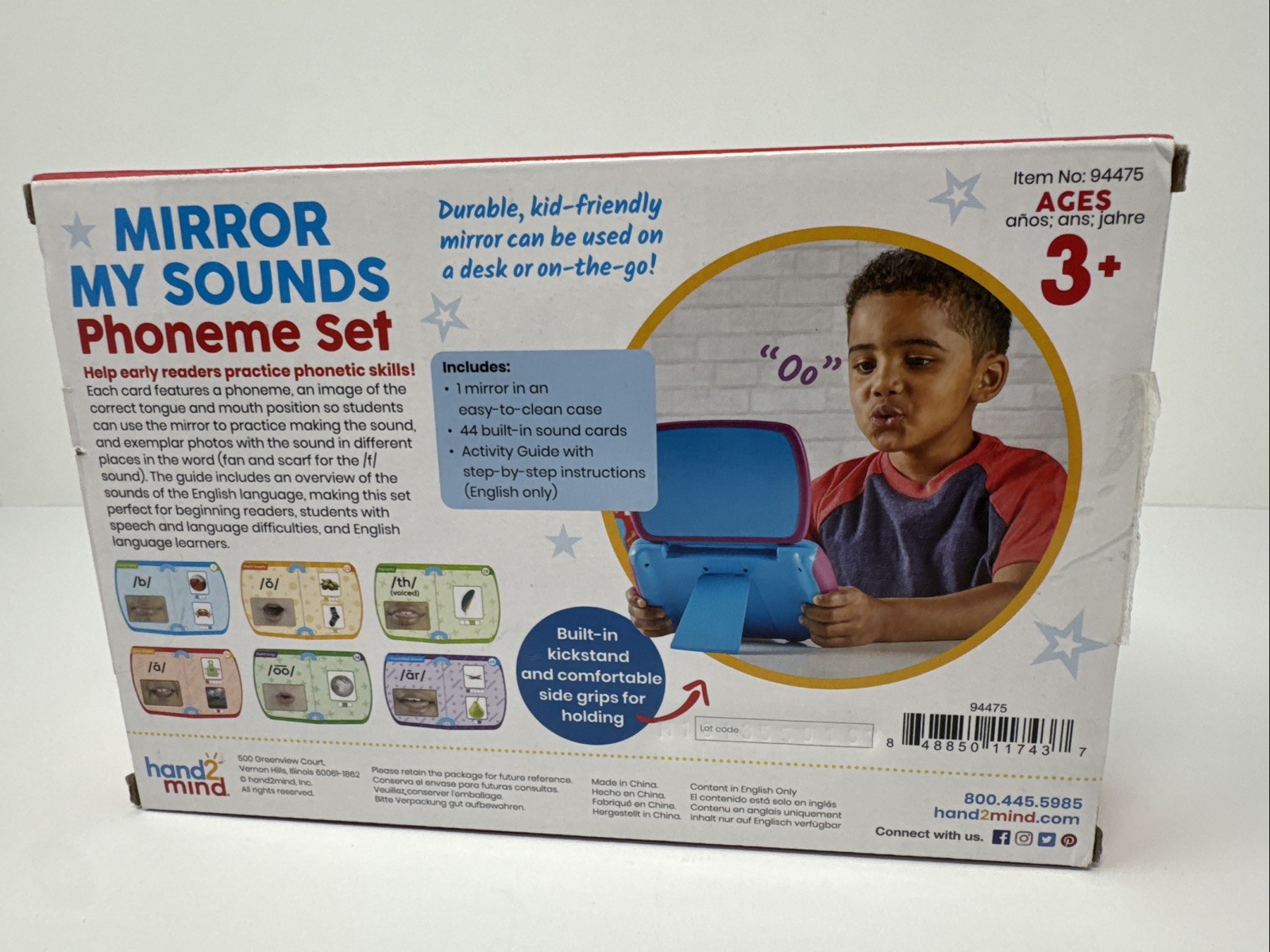 hand2mind Mirror My Sounds Phoneme Set, Phonemic Awareness, Phonics Games
