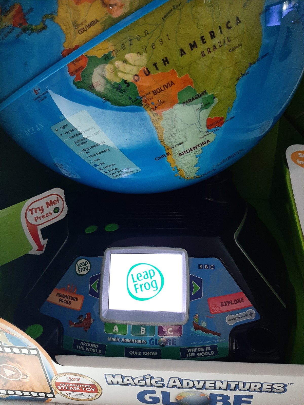LeapFrog 80-605400 Magic Adventures Globe Educational Toy BBC Videos