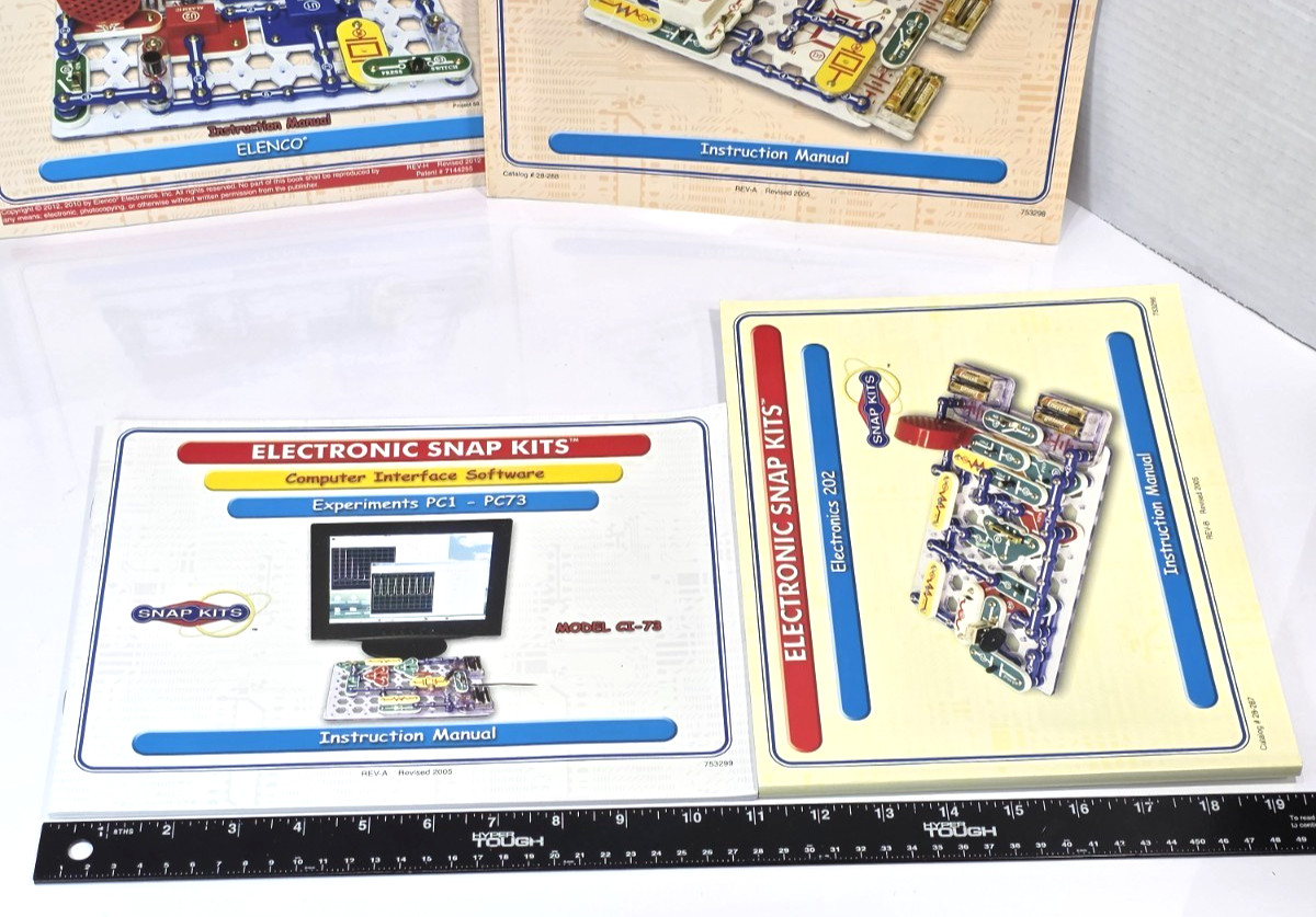 Elenco Snap Circuits Instruction Manuals Books Lot of 4