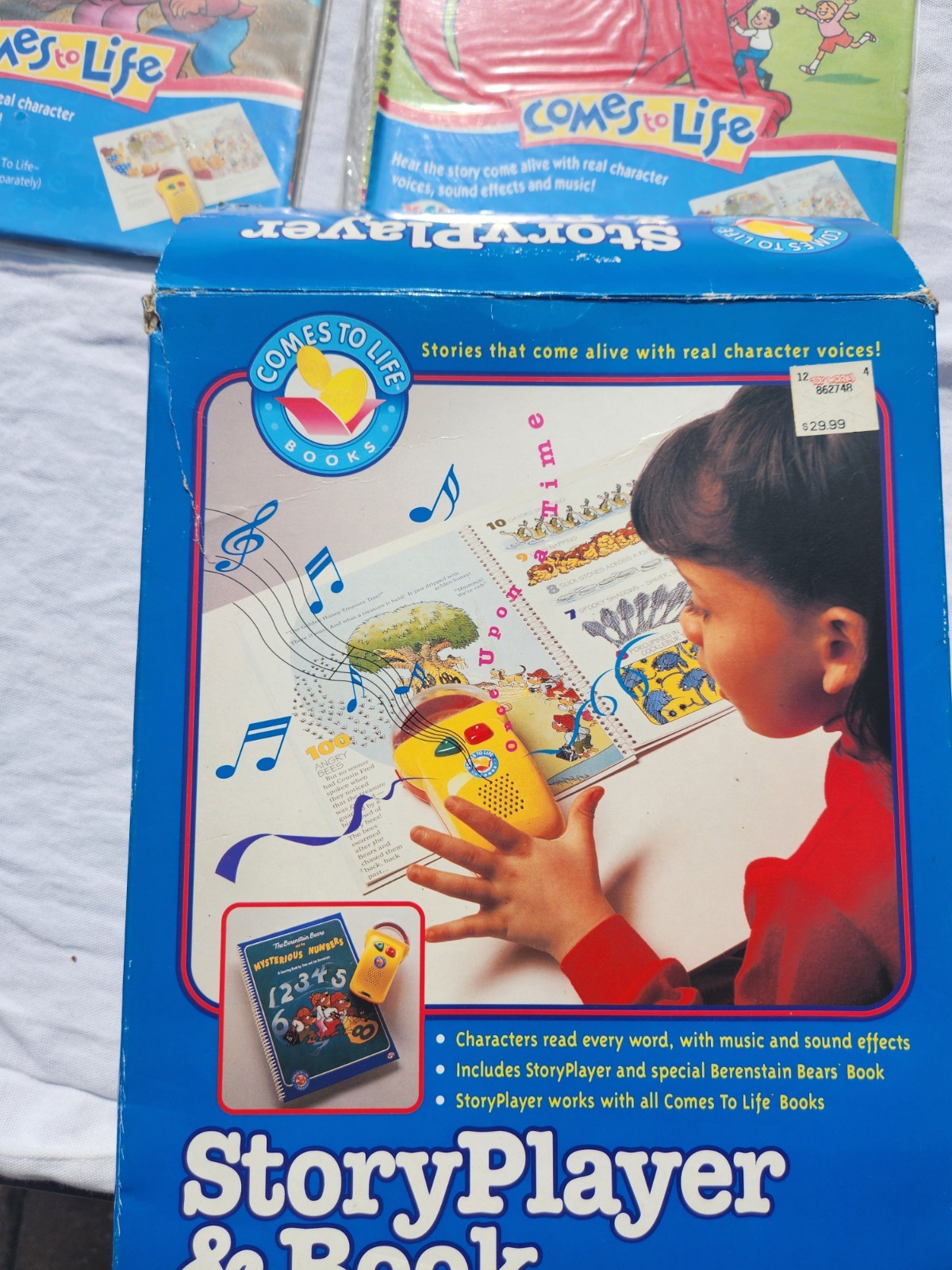 Comes to Life – Story Player & Book, Yes! Interactive, 1994, NEW With 9 books