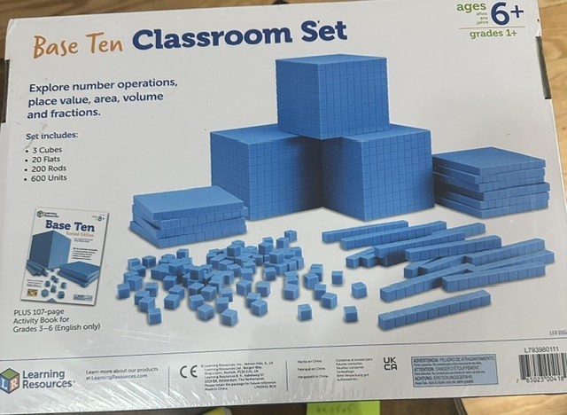 STEM- Age 6+ Learning Resources – Base Ten Blocks Classroom Set- 823 Pc