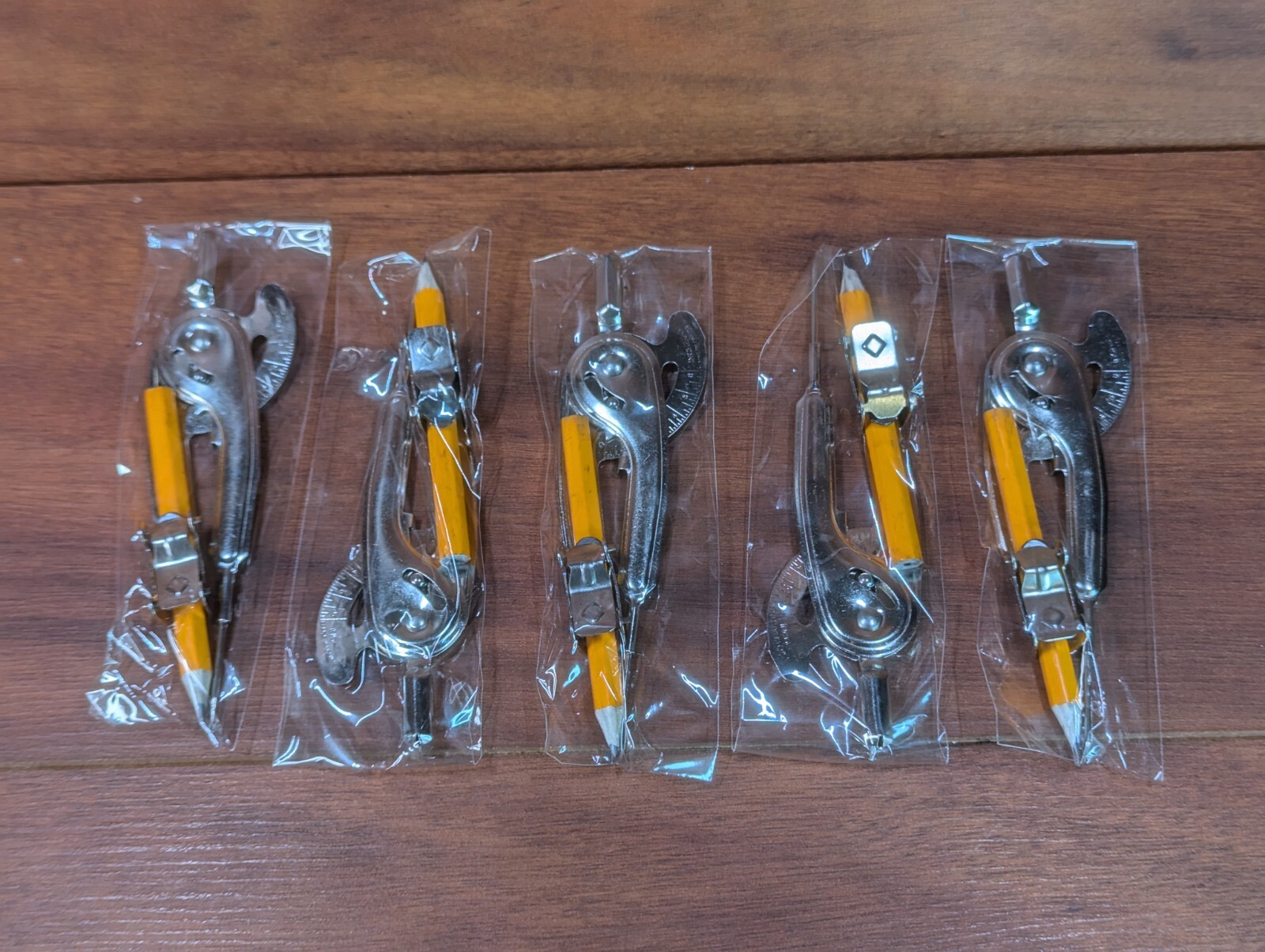 Long Point Ball Bearing Compass, Draws Circles Up to 12″ Dia. Geometry Tool 5 Pk