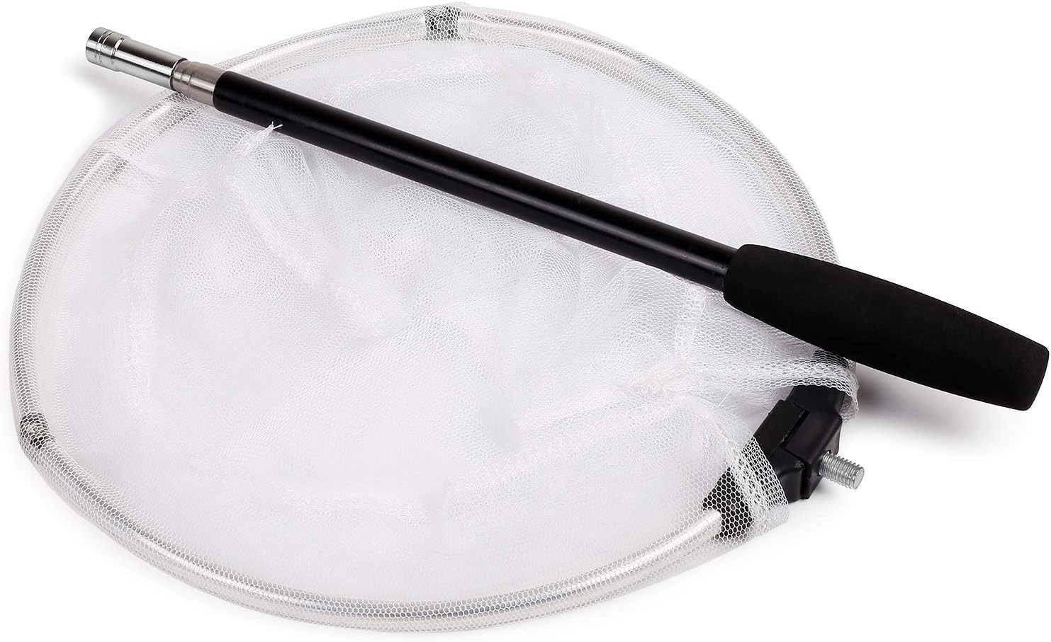 Insect and Butterfly Net with 12″ Ring, 24″ Net Depth, Handle Extends to 59 Inch