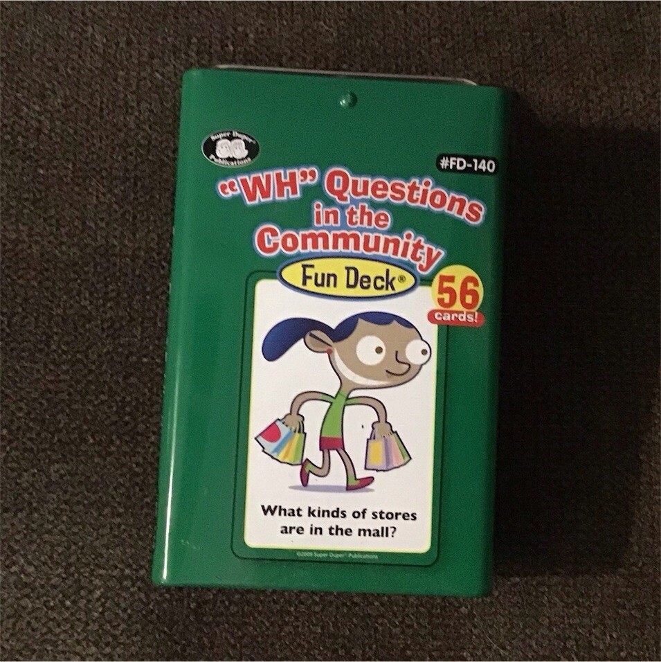 Super Duper Publications WH Questions Community Fun Deck 56 Cards Social Skills