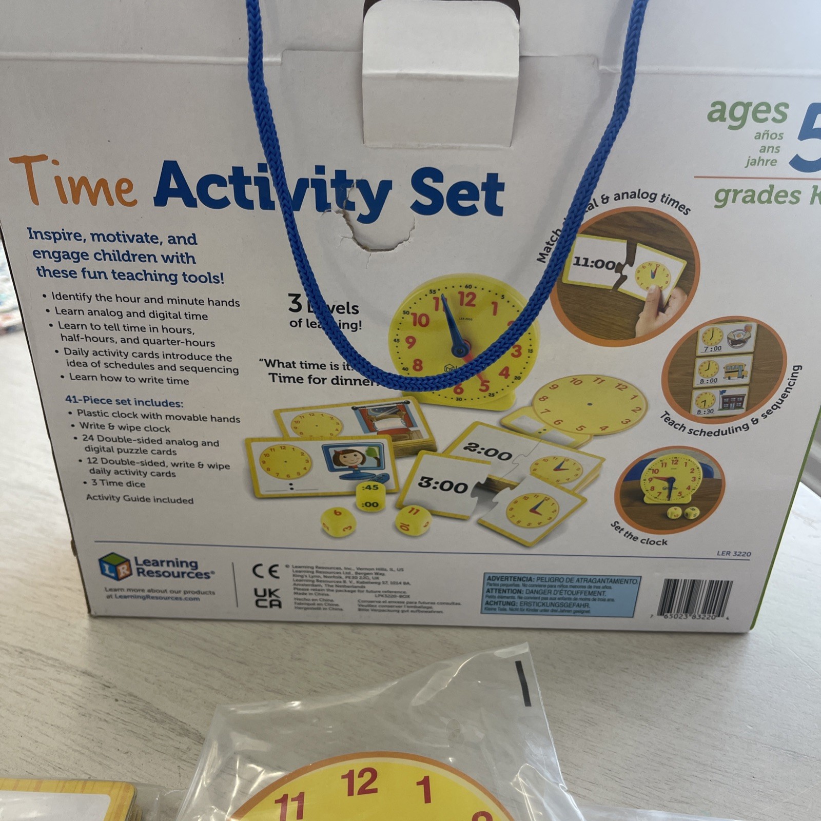 Learning Resources Time Activity Set New Educational Toy 5+ Years HomeschoolFun