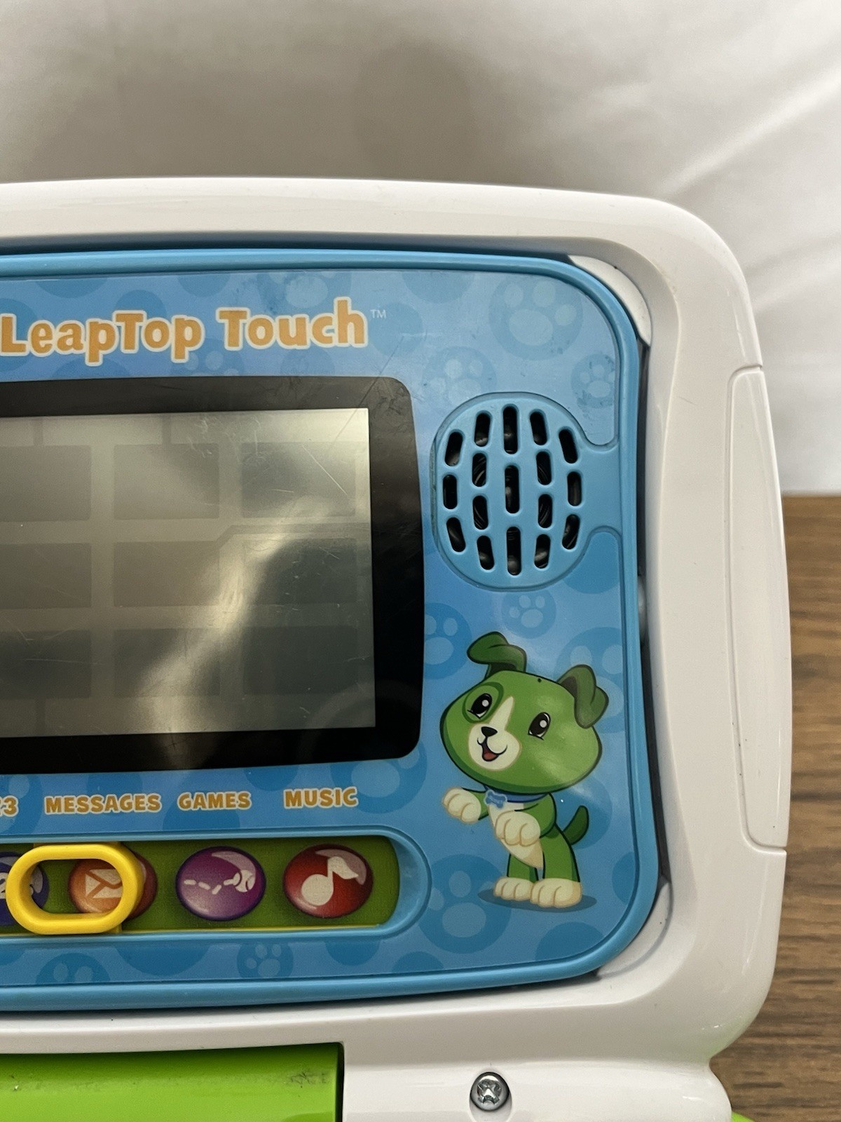LeapFrog 2-in-1 LeapTop Touch Kids 2 years+ Laptop Green ABCs numbers music EUC