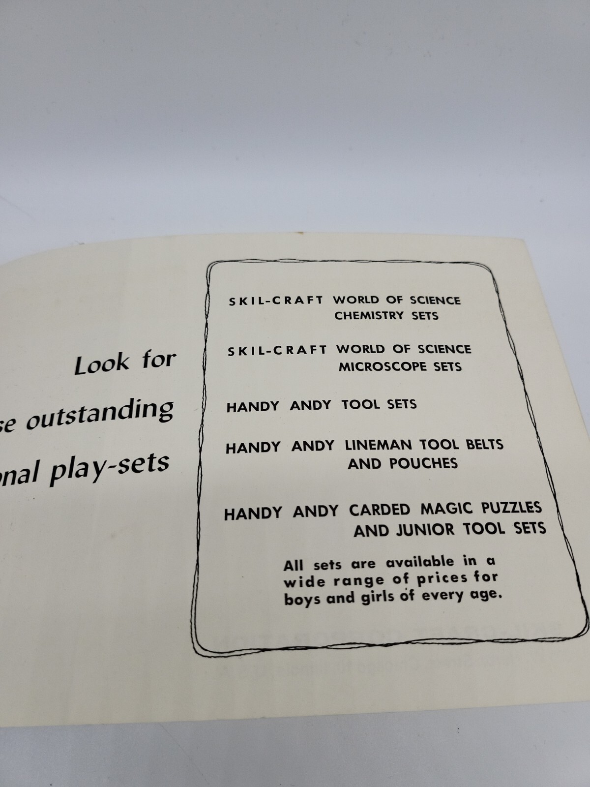 Vintage 1961 Skil Craft Microscope Instruction Manual Original