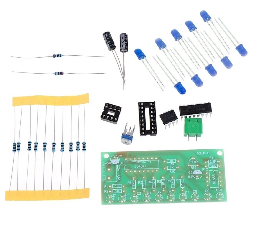 Light Chaser Sequencer Follower Module RED BLUE GREEN YELLOW WHITE LED DIY Kit