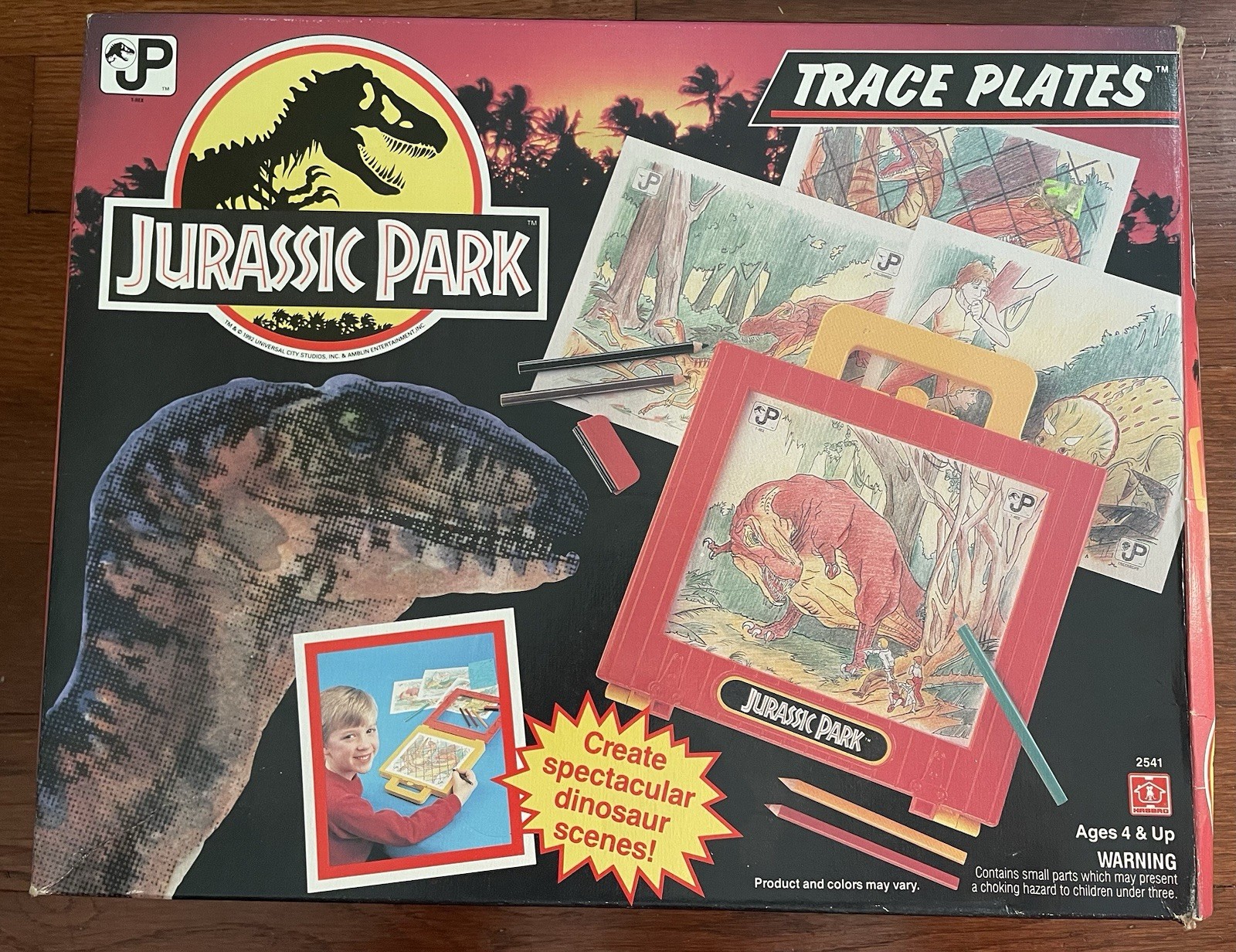 Vintage 1993 Jurassic Park 6 Trace Plates (sealed) Dinosaur Art Hasbro READ INFO