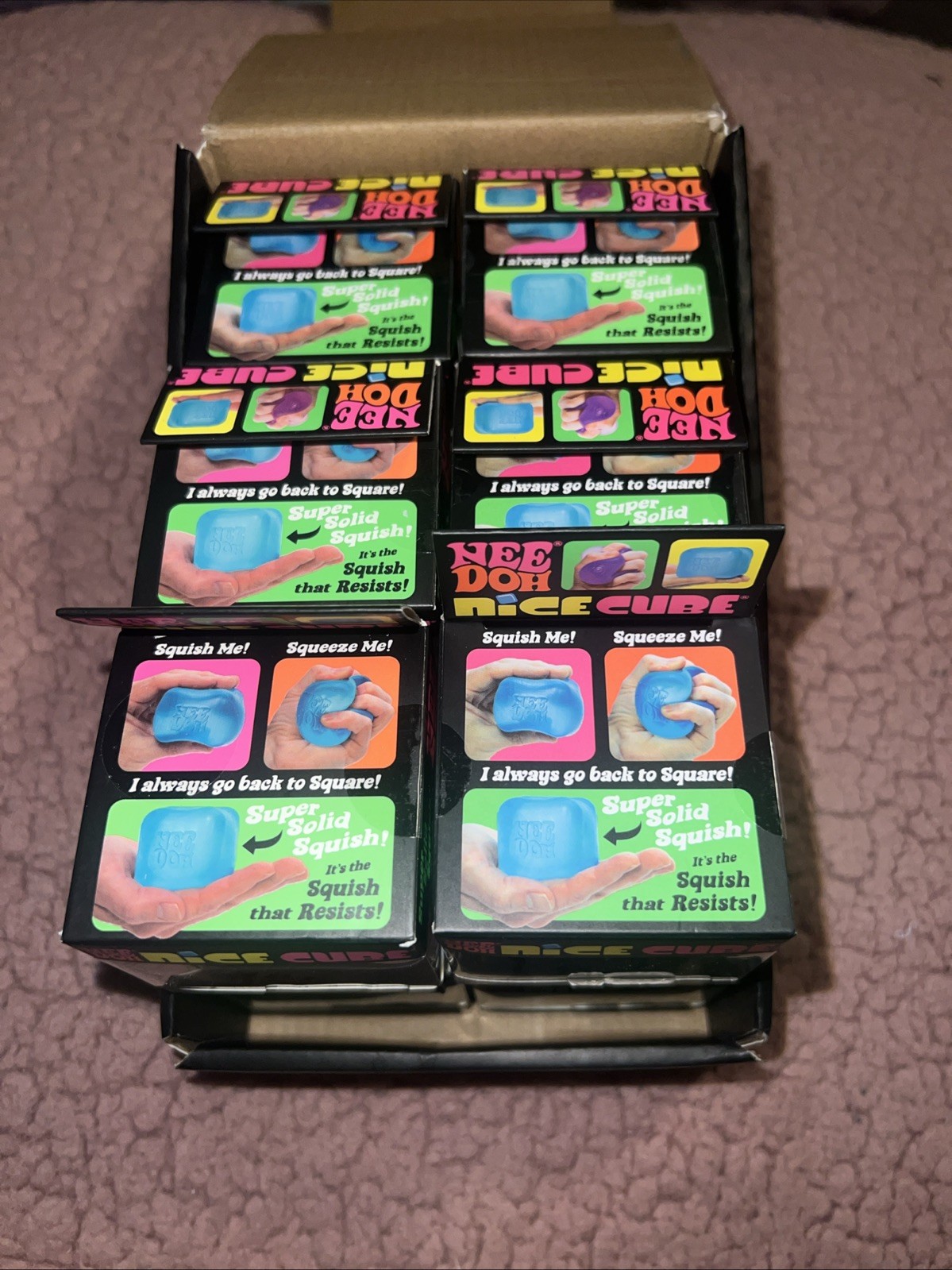 Case Of 12 Needoh Nice Cubes. All Colors Included