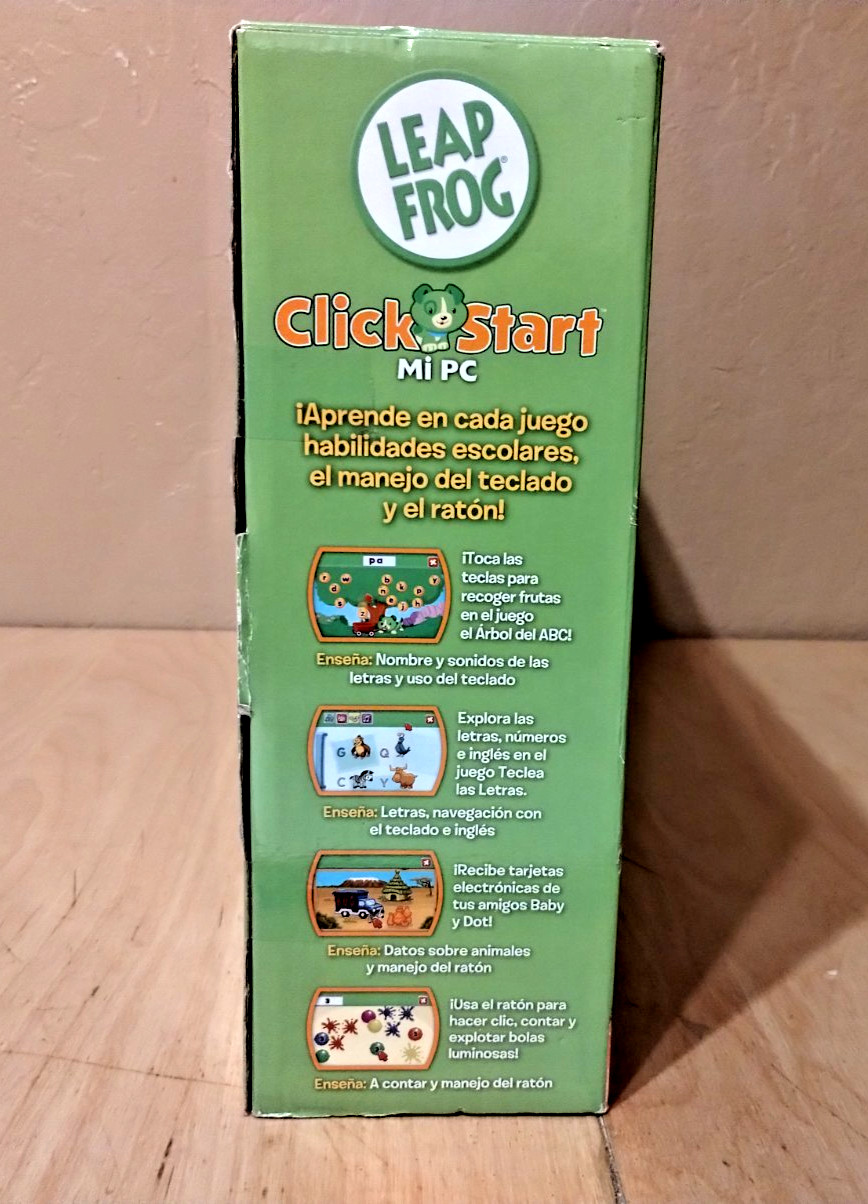 NOS SPANISH LeapFrog Clickstart My First Computer Keyboard & Toy Story Software