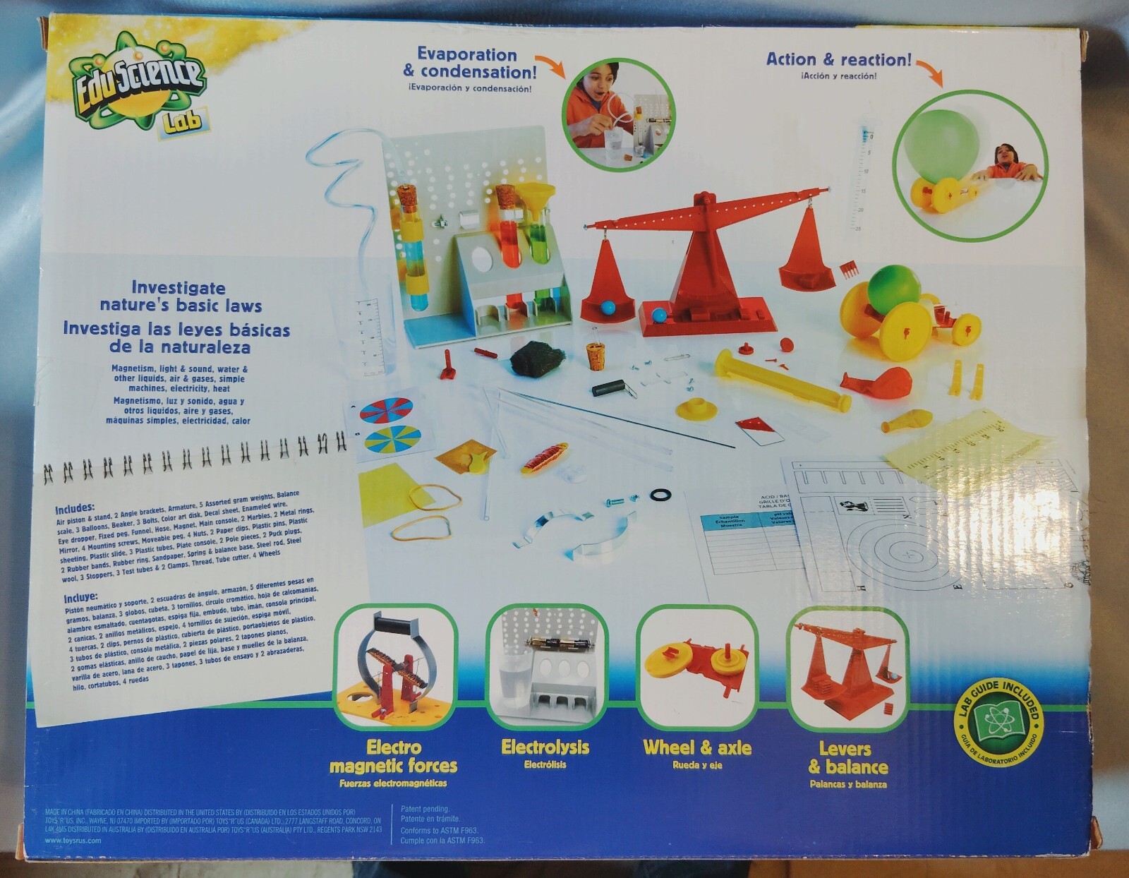 EduScience Lab Deluxe Physics Kit STEM 250+ Experiments Ages 8+ New Sealed