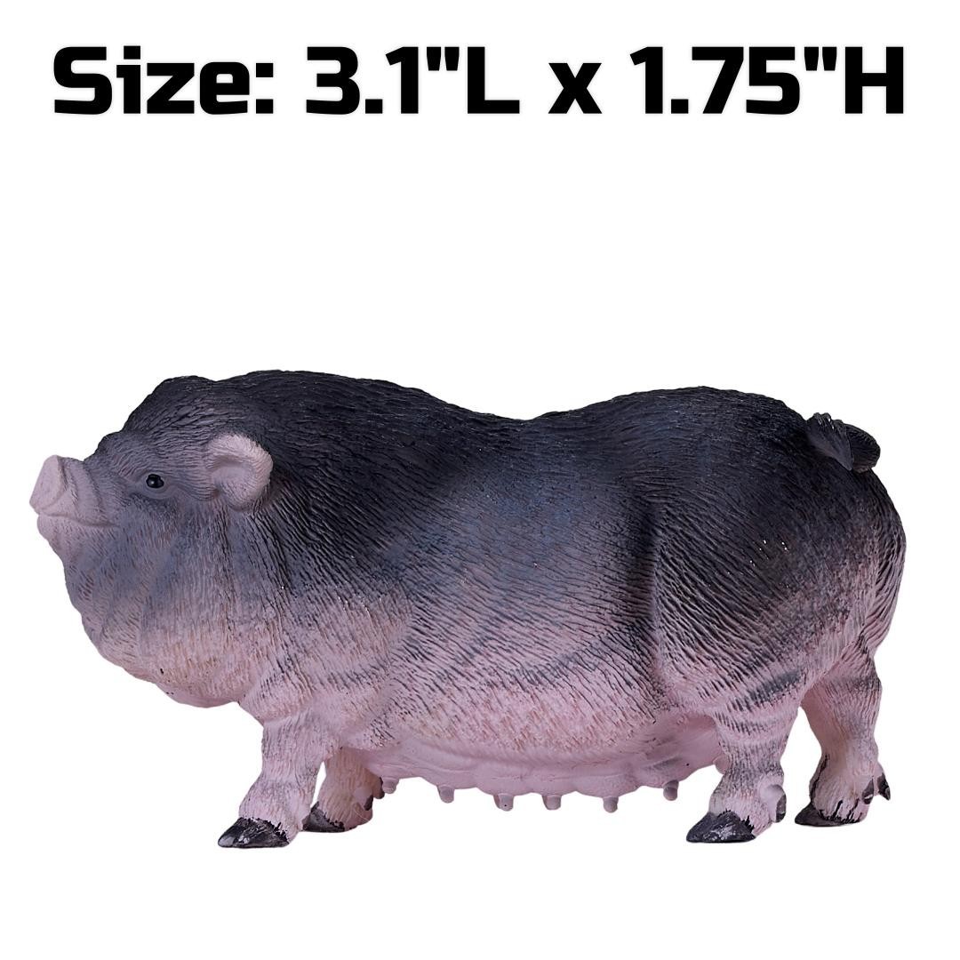 Pot Bellied Pig Figurine – Hand Painted Farm Animal Toy Figure – Mojo 381079