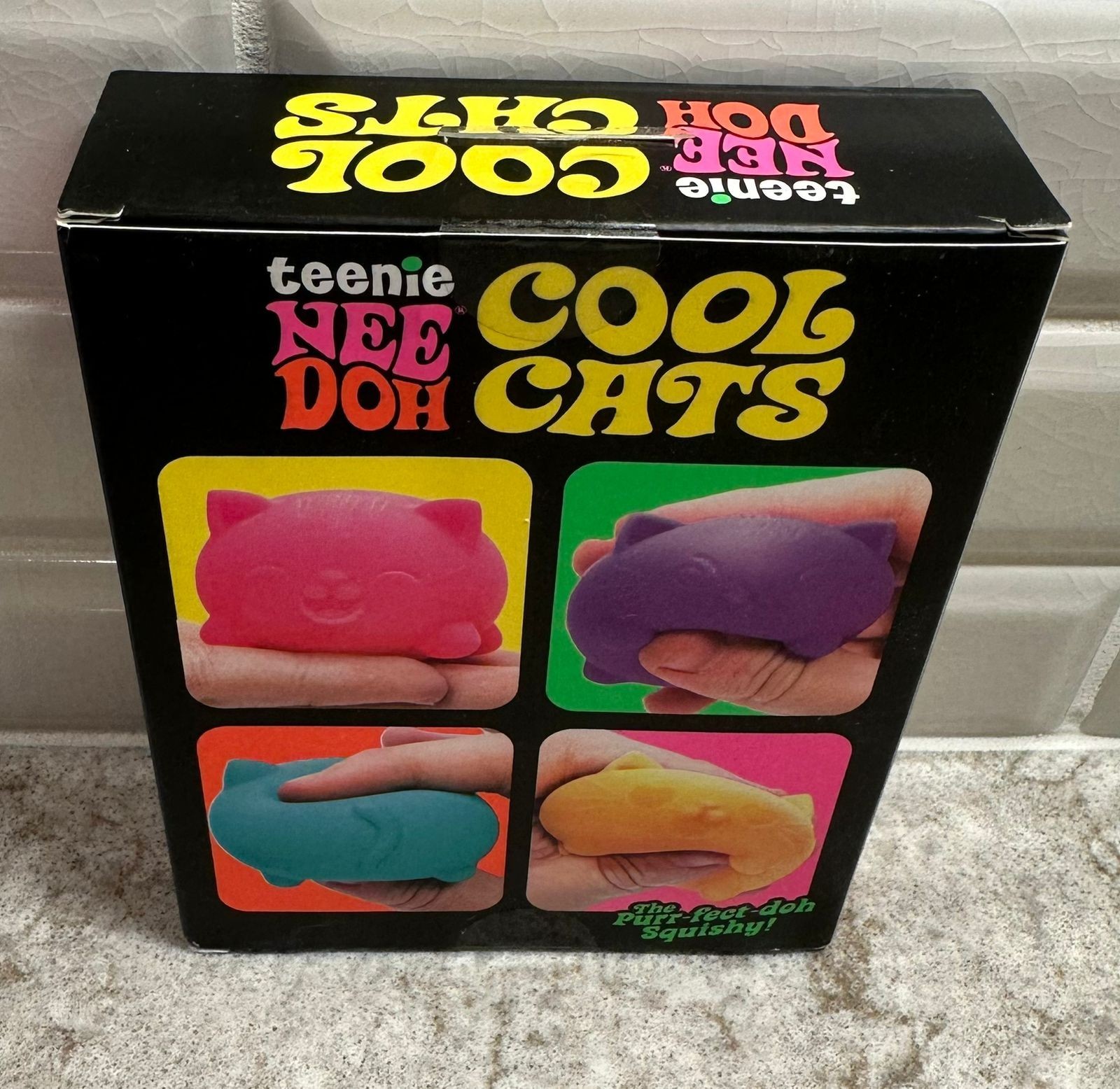Teenie NeeDoh Cool Cats 4 Pack, Four Schylling Nee Doh Mini Cats 100% AUTHENTIC