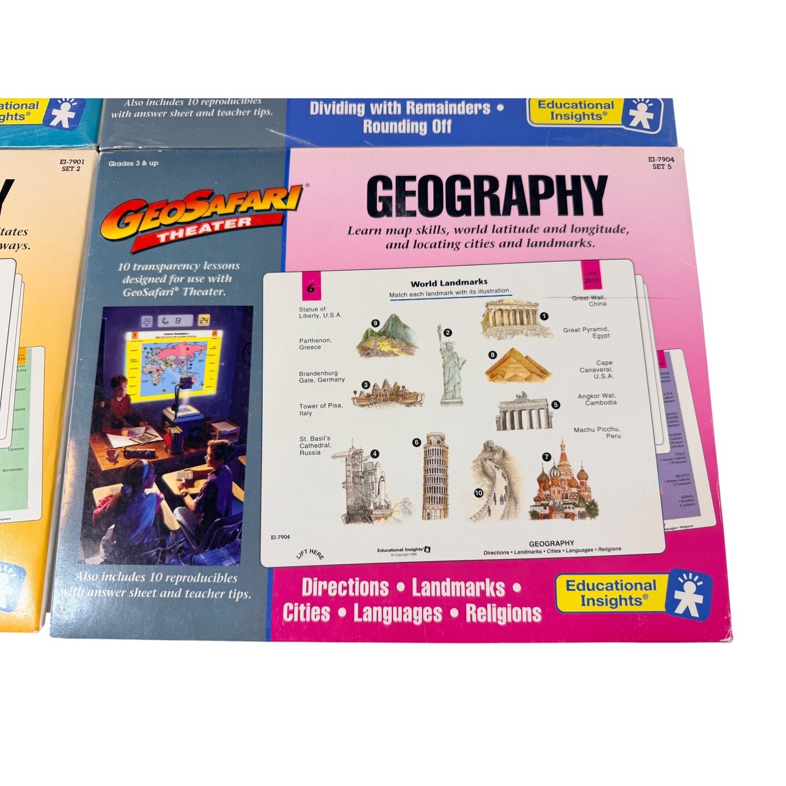 GeoSafari Theater Educational Set of 4 Math Sealed Geography Lessons