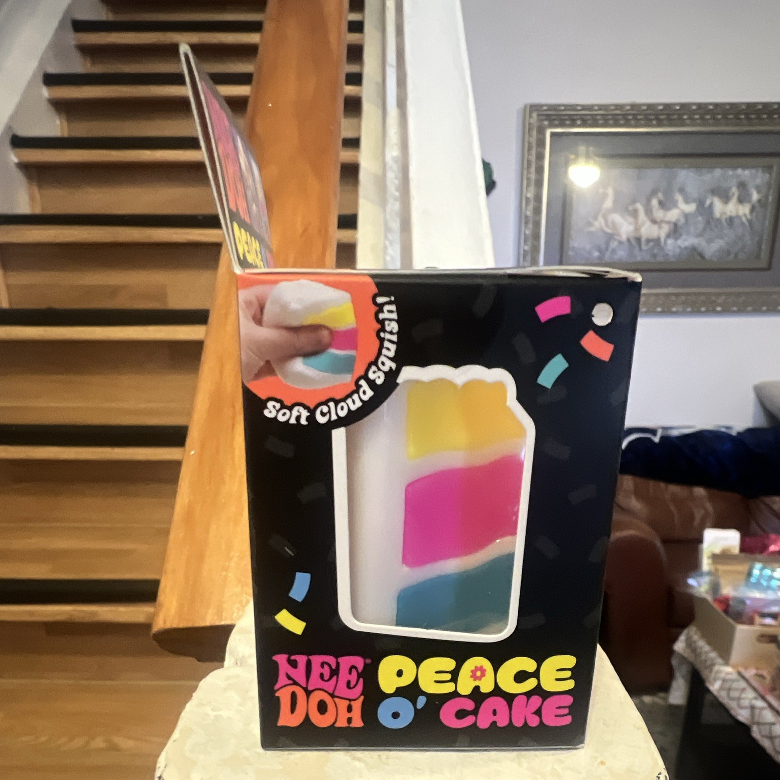 Schylling Nee Doh Peace O’ Cake Soft Cloud Squish Squeeze Toy, 4-7 26008NAB