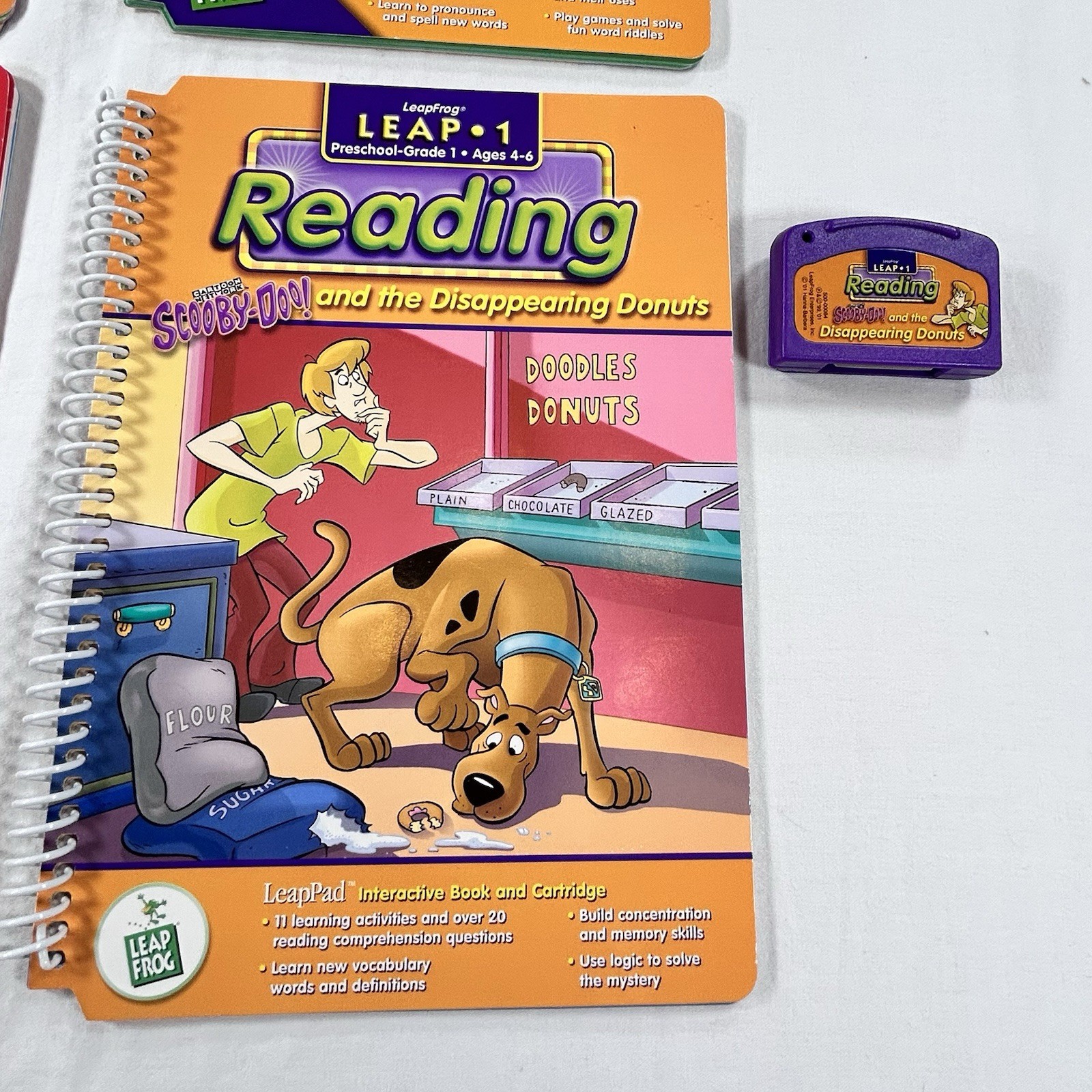 LeapFrog LeapPad Leap 4 Books 3 Cartridge PreK To 1st 4-6 Years Math Reading