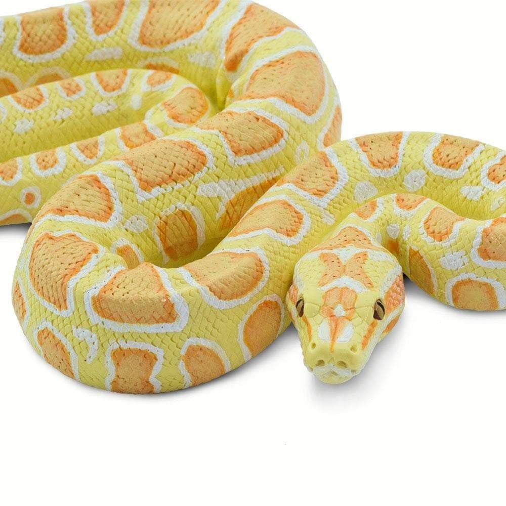 Safari Ltd. Albino Burmese Python Figurine – Lifelike 1 inch, Multicoloured